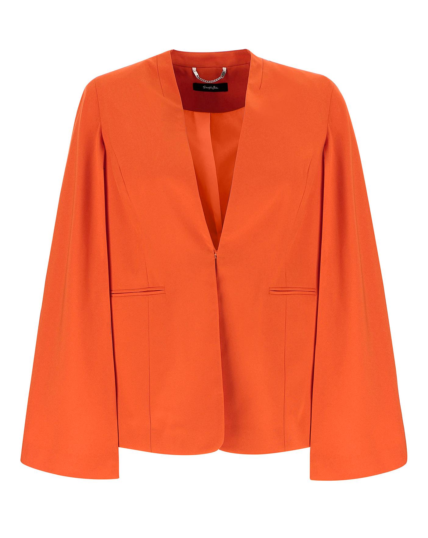 orange cape blazer