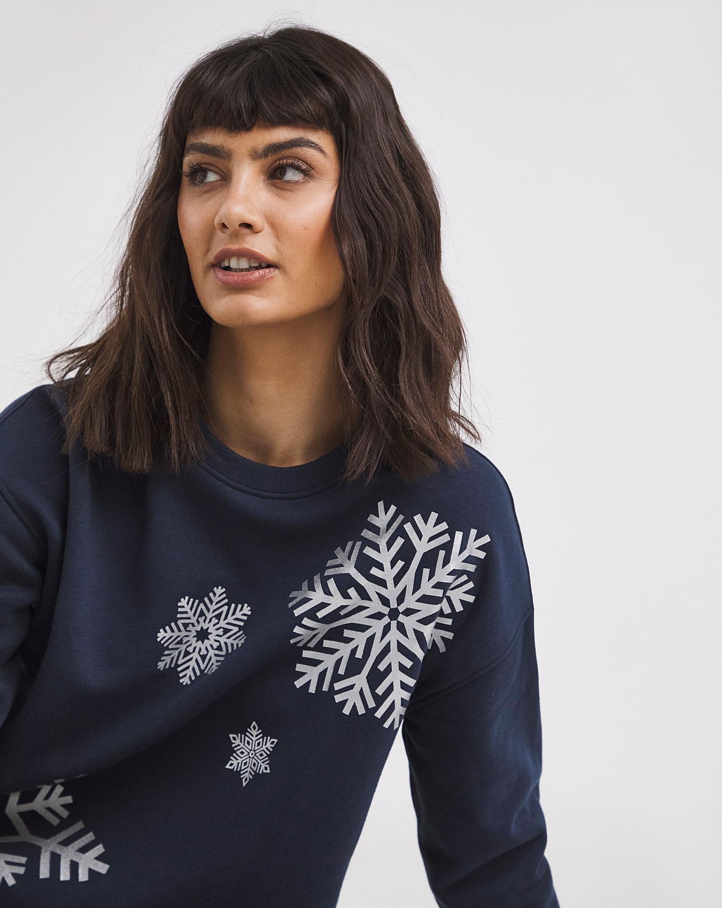 Snowflake Novelty Sweatshirt J D Williams