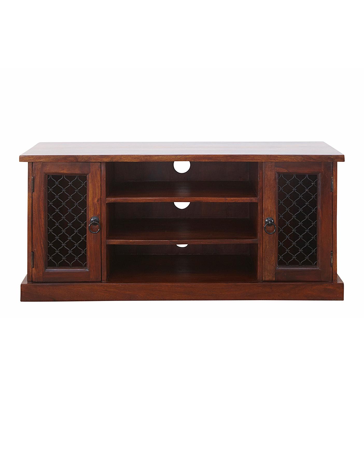 Jaipur Sheesham Wood Wide Tv Cabinet Simply Be
