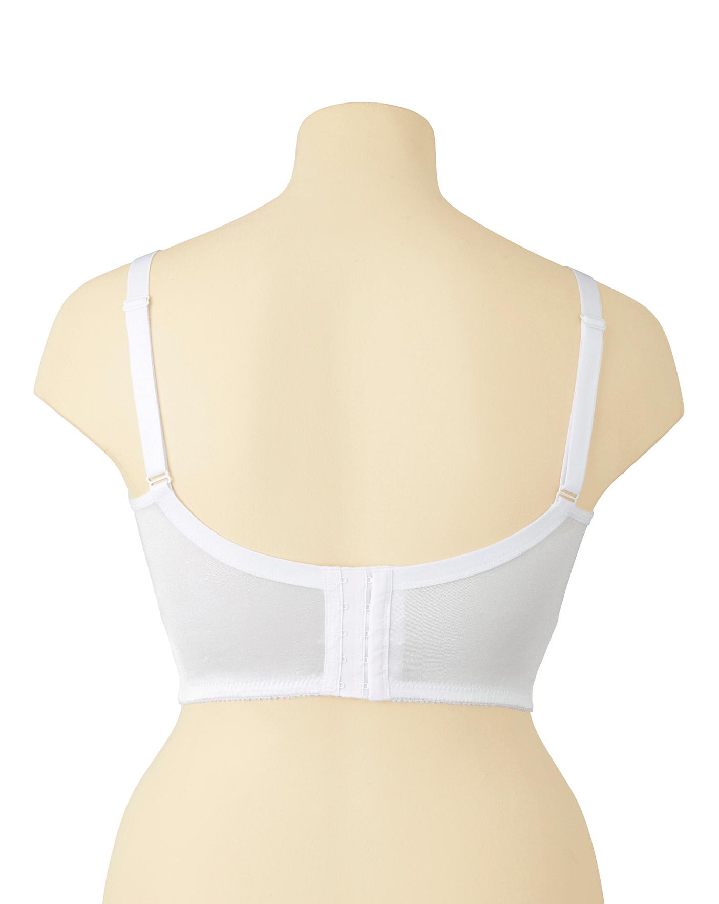 Dotty Longline NonWired White Bra Crazy Clearance