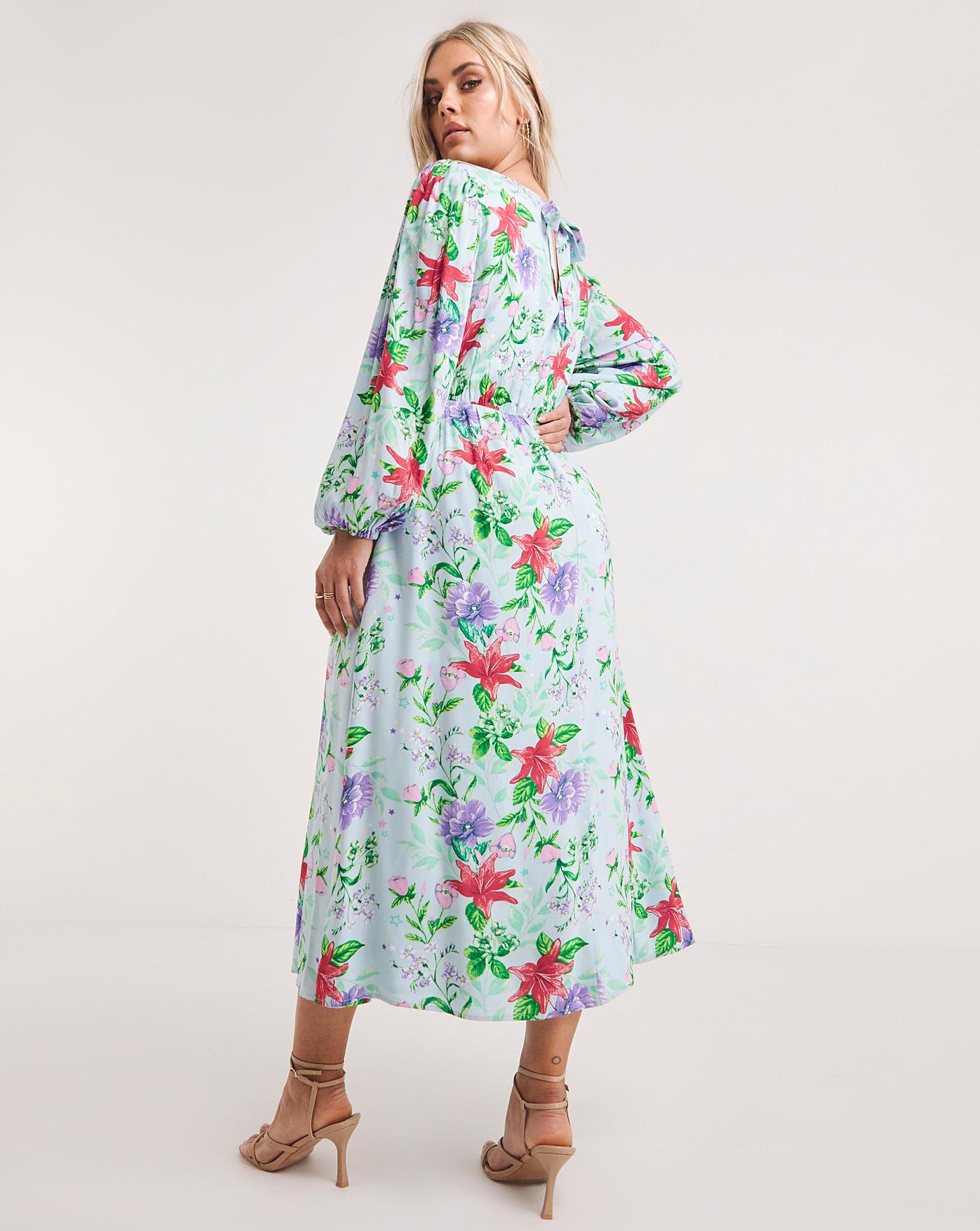 Miss selfridge maxi outlet dress in floral print