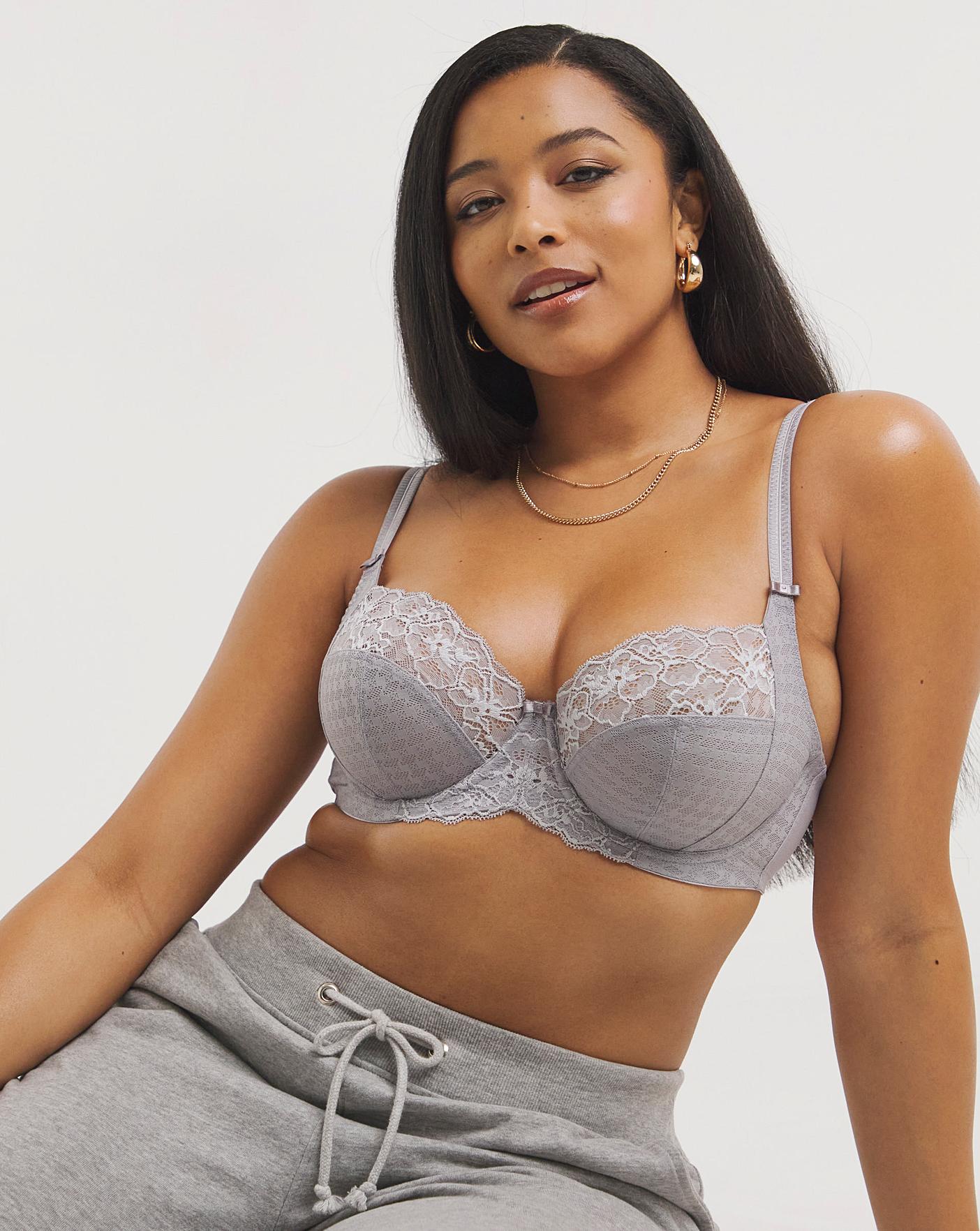 Grey Lace Non Padded Bra