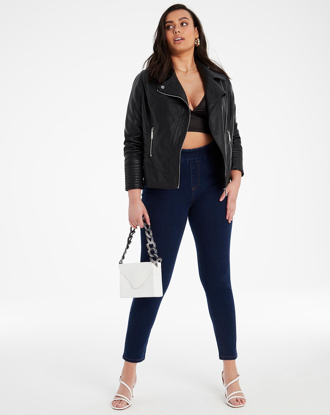 Pull On Power Indigo Slim Leg Jeggings 