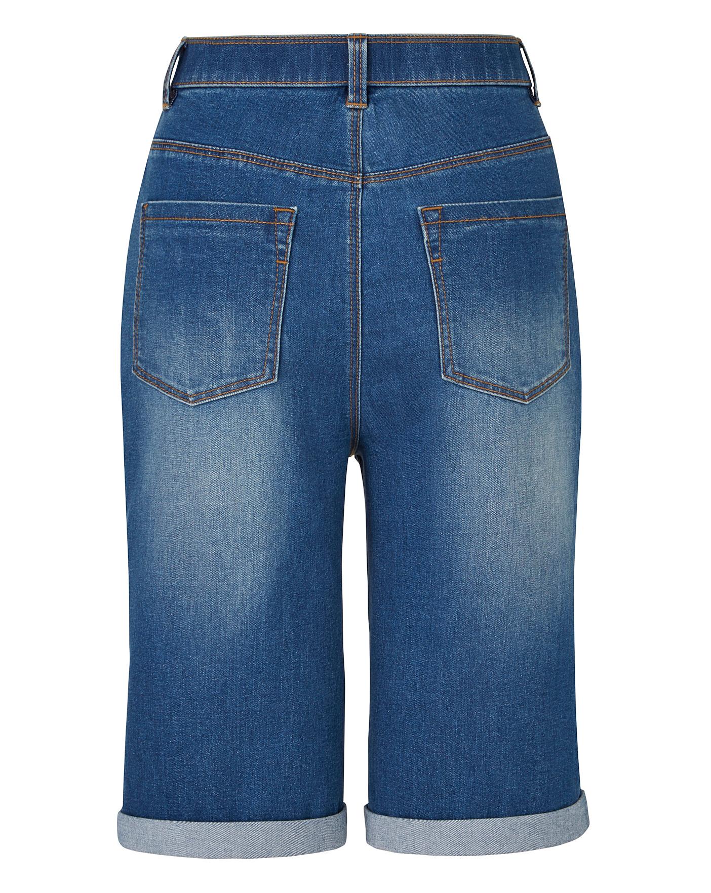 24/7 Organic Knee Length Denim Shorts 