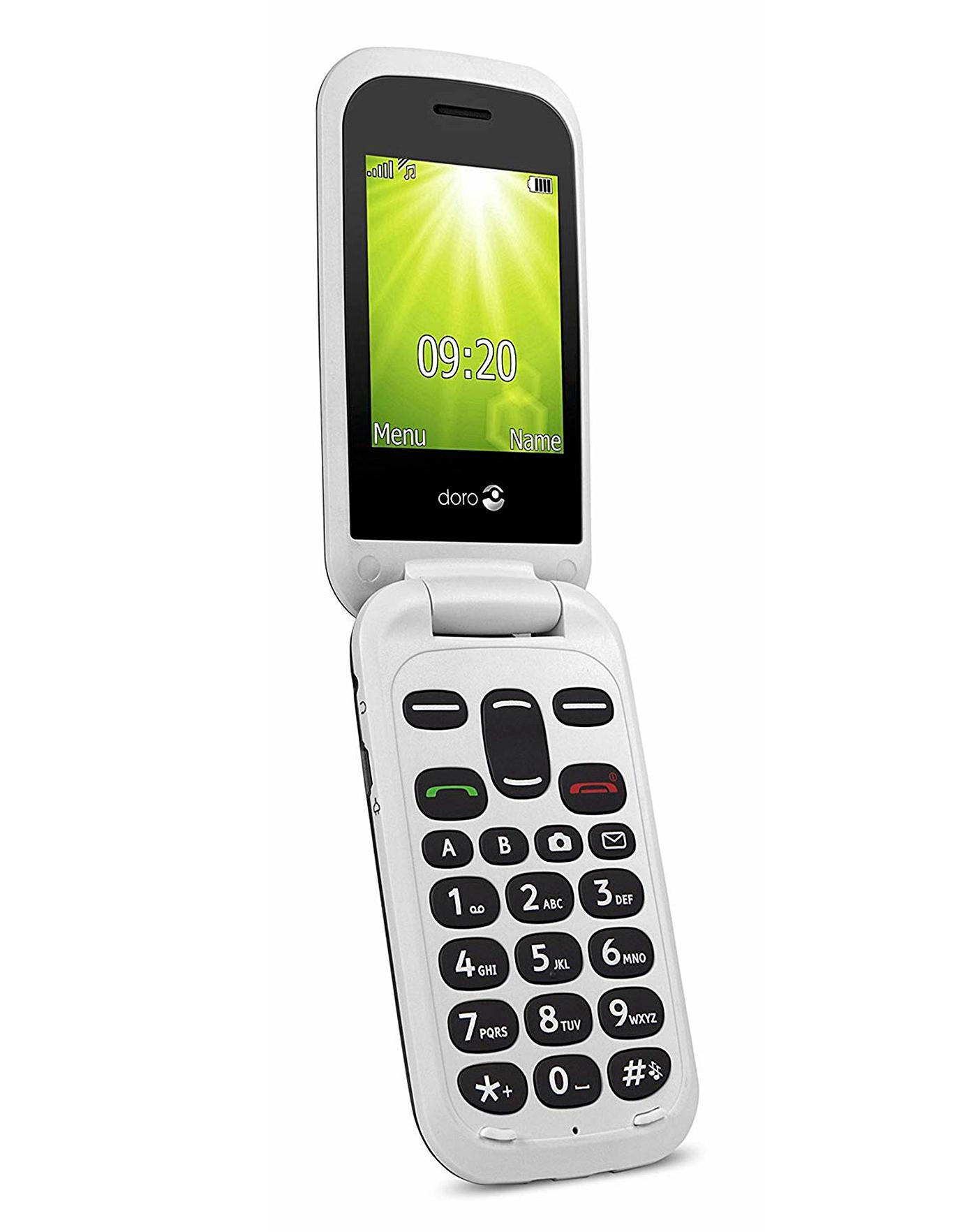 Doro 2404 SIM Free Mobile Phone - White | J D Williams