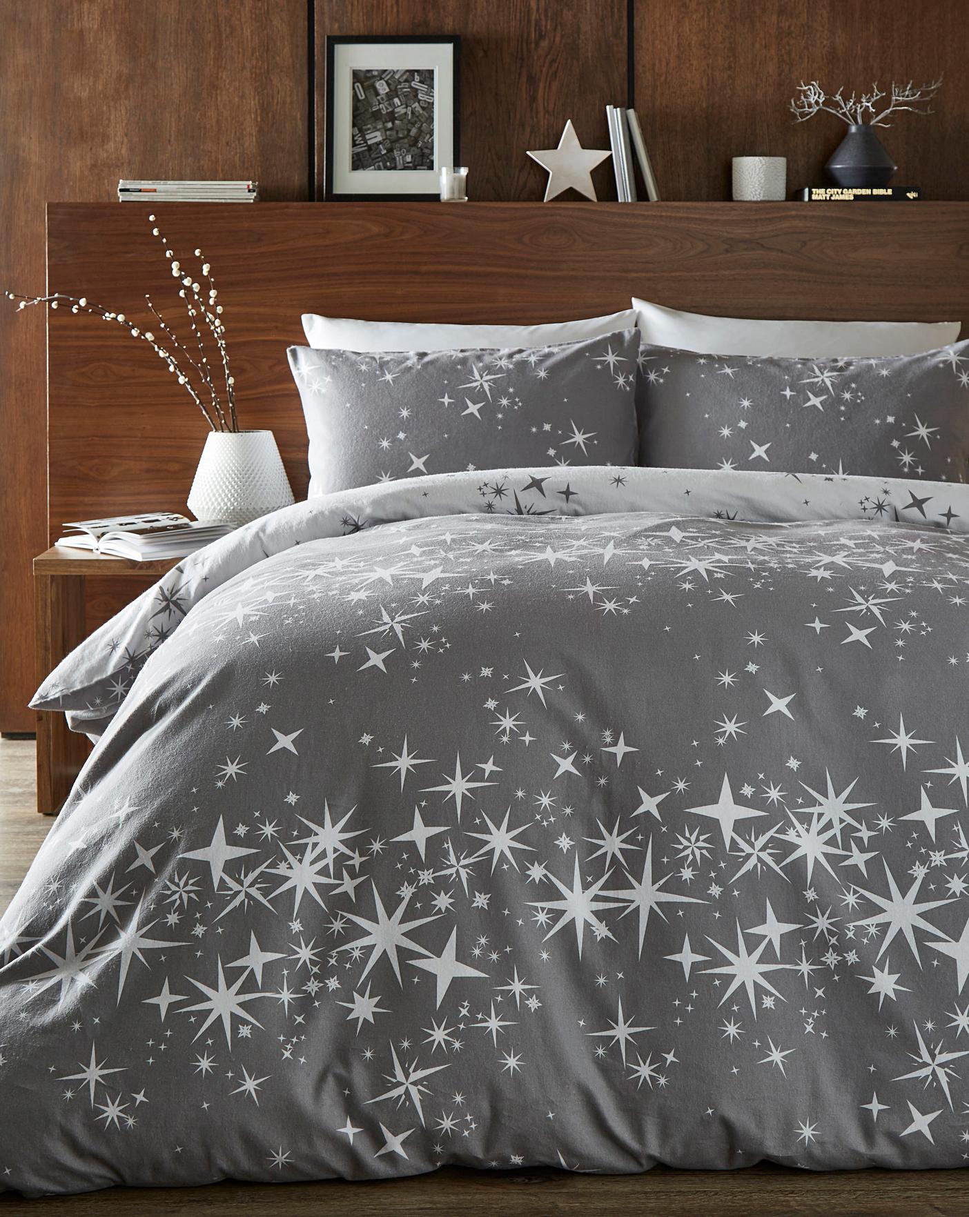 Galaxy Brushed Cotton Duvet Cover Set J D Williams