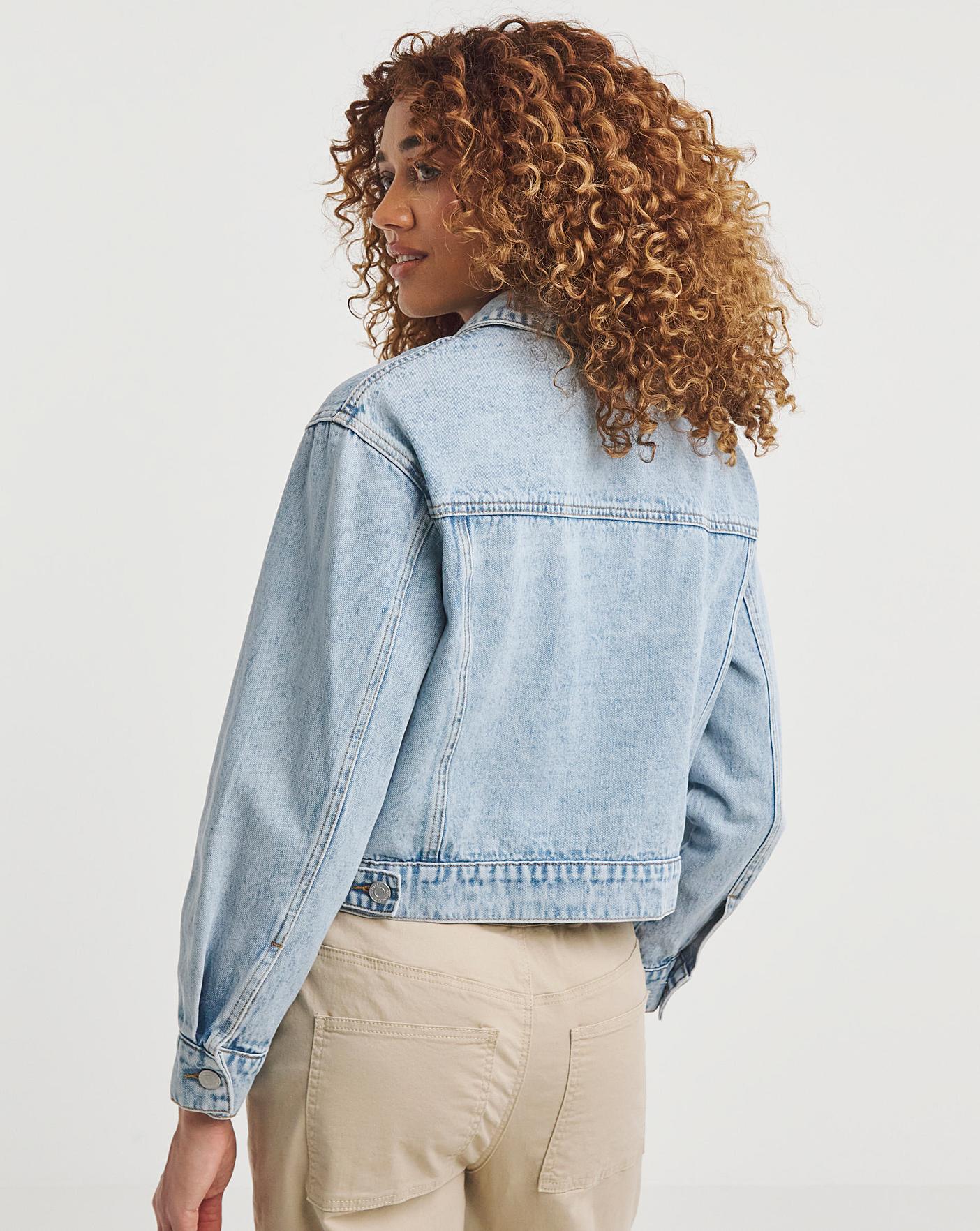 Light Blue Cropped Denim Jacket Ambrose Wilson 4678