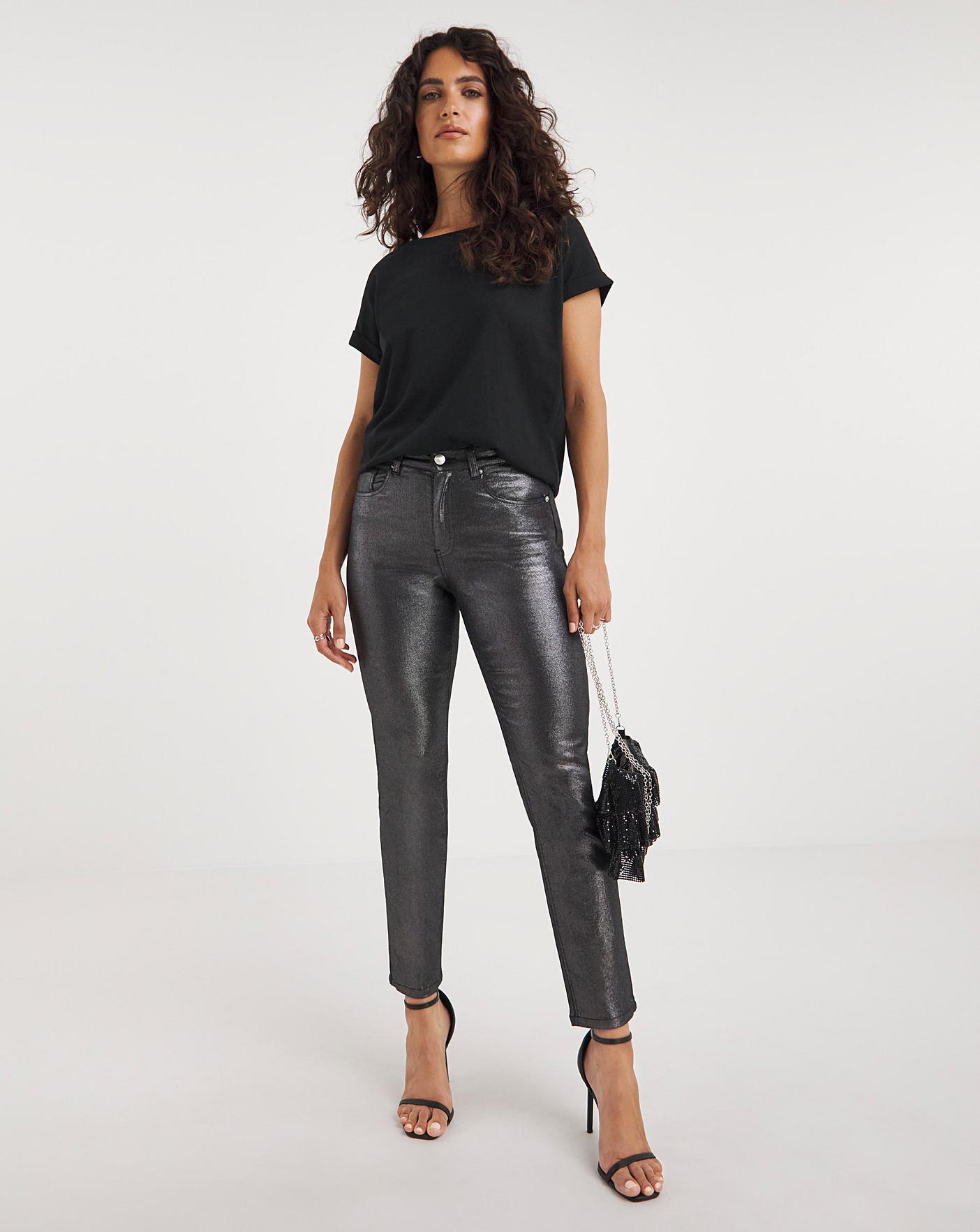 Metallic Slim Leg Jean | J D Williams