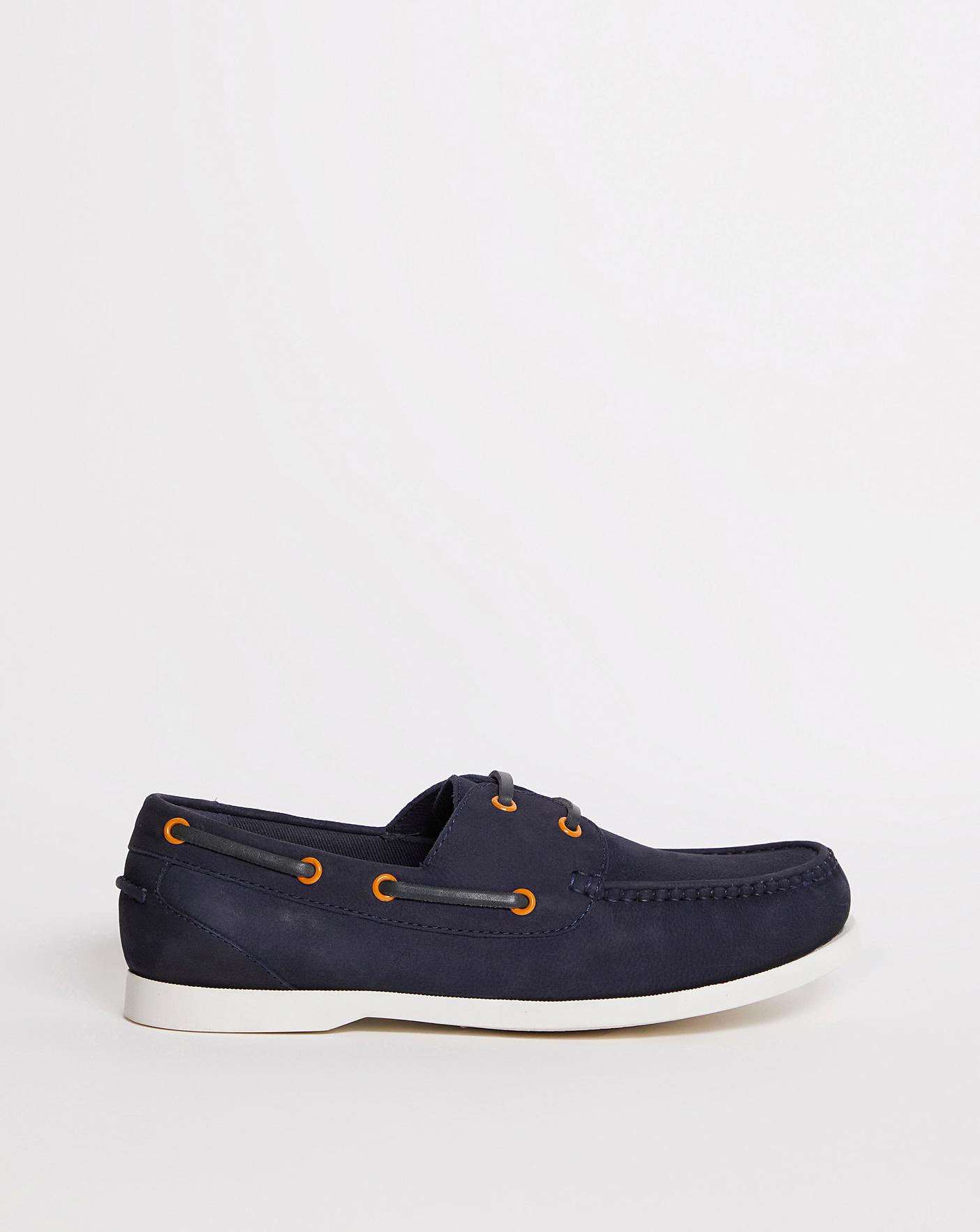 Leather Boat Shoe Wide