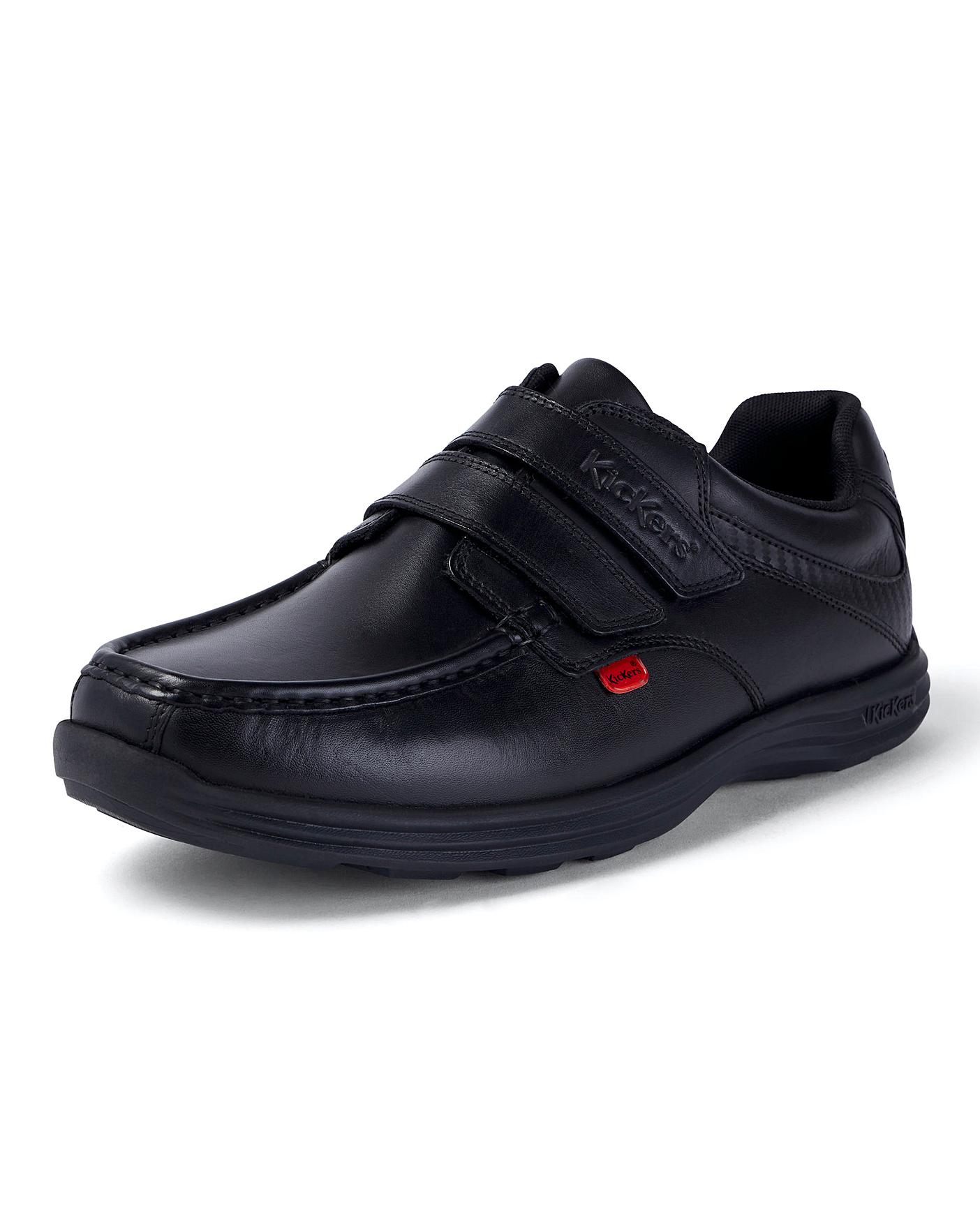 Kickers black deals school shoes