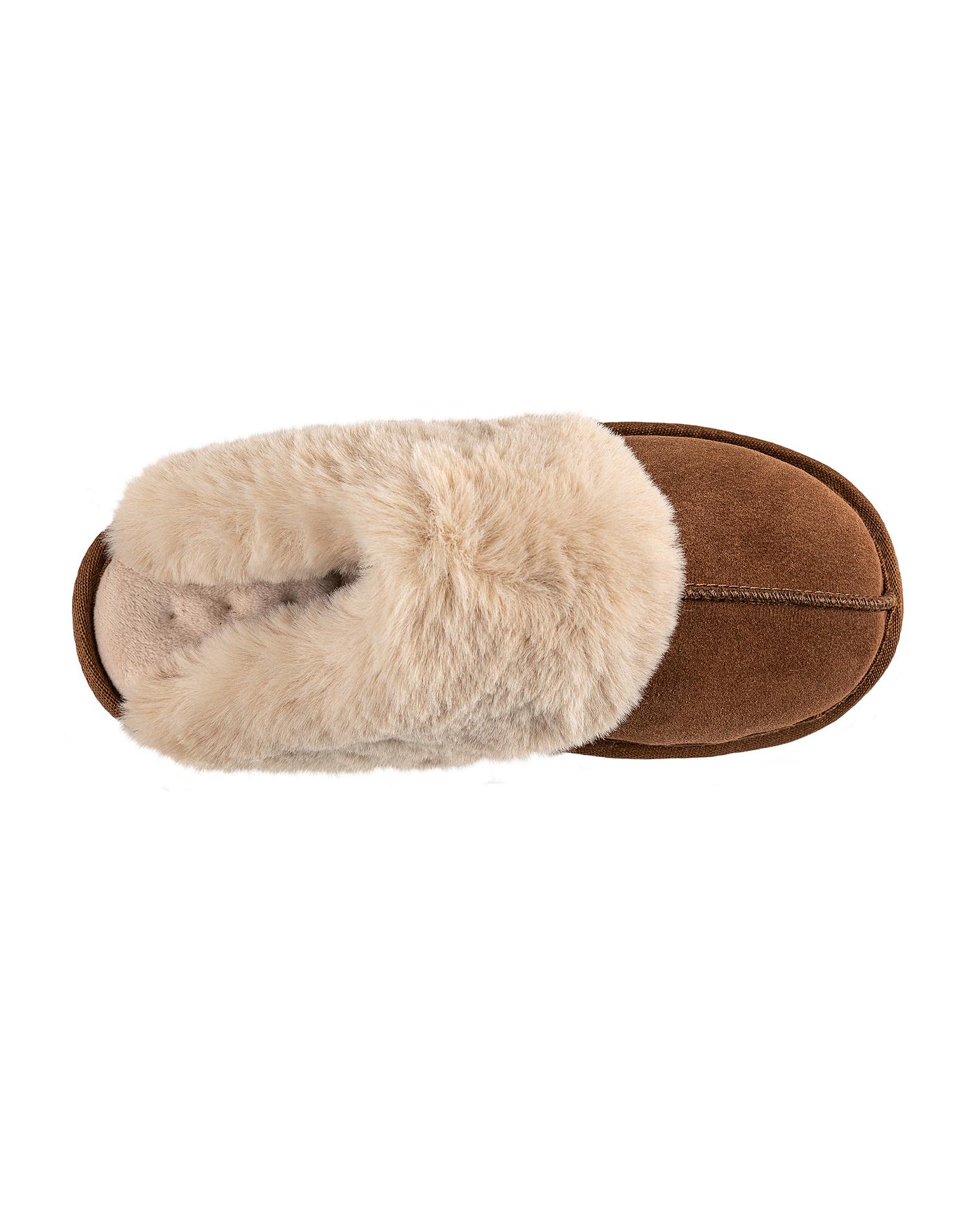 totes Ladies Real Suede Mule Slippers