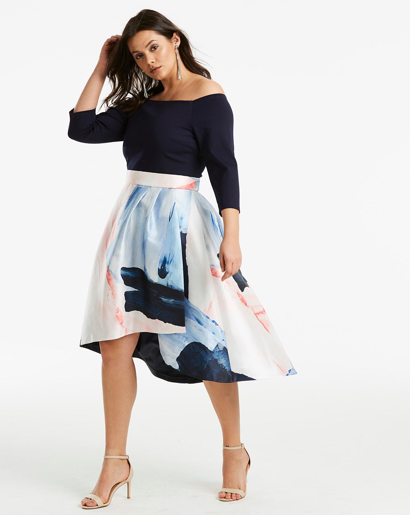 coast marni chloi bardot printed dress