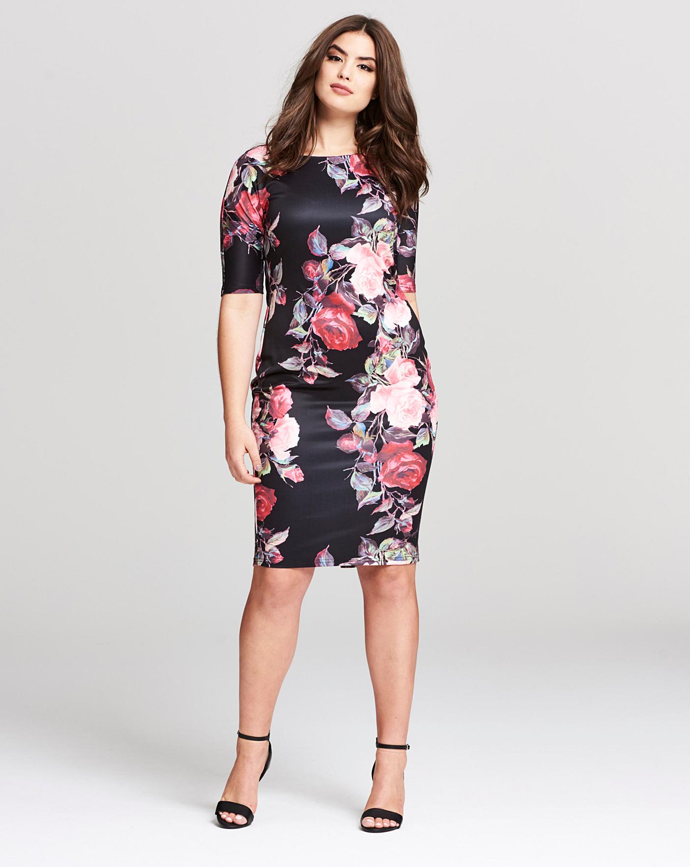 ax paris floral midi dress