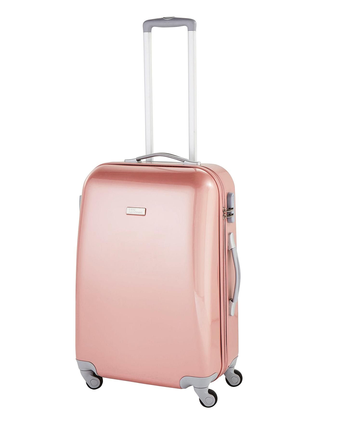 guess suitcase rose gold