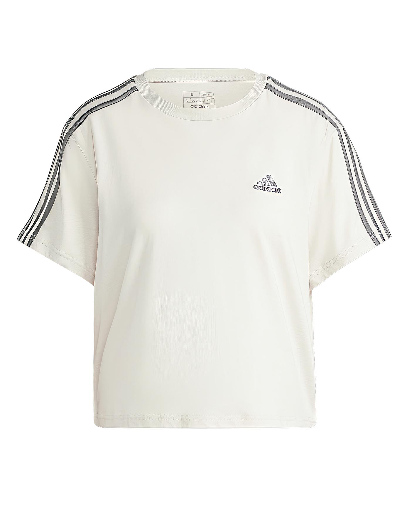 Adidas 3 stripe top womens online