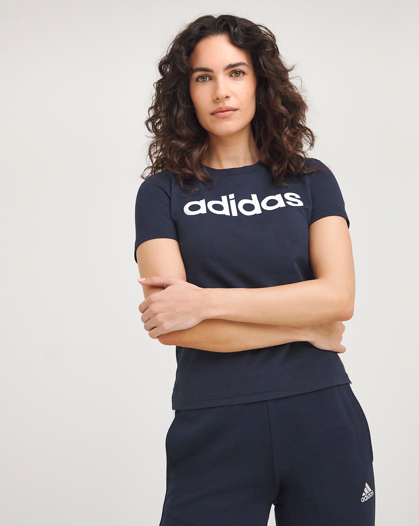 adidas Originals essentials slim fit joggers with small logo in grey