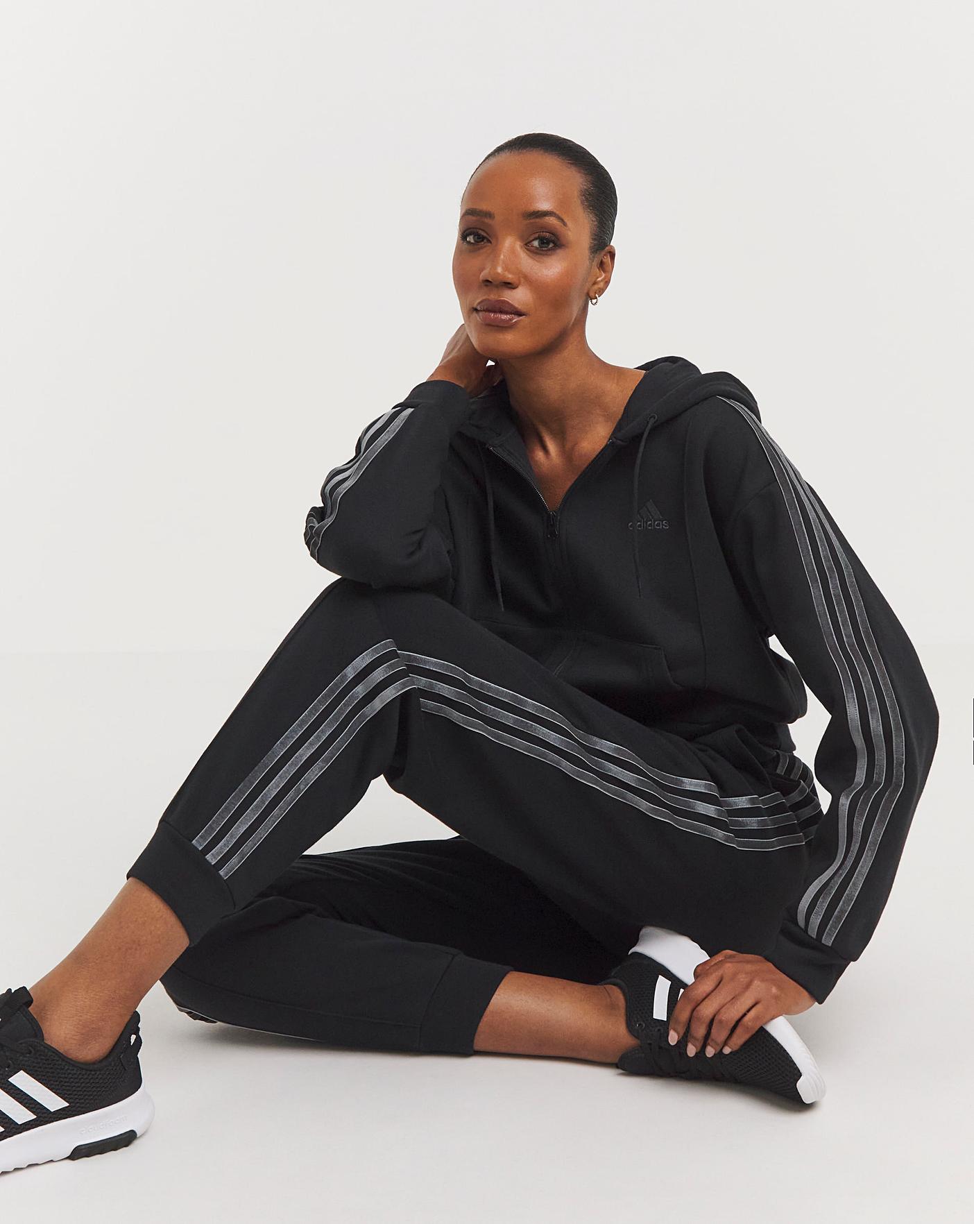 Adidas velvet shop tracksuit womens black