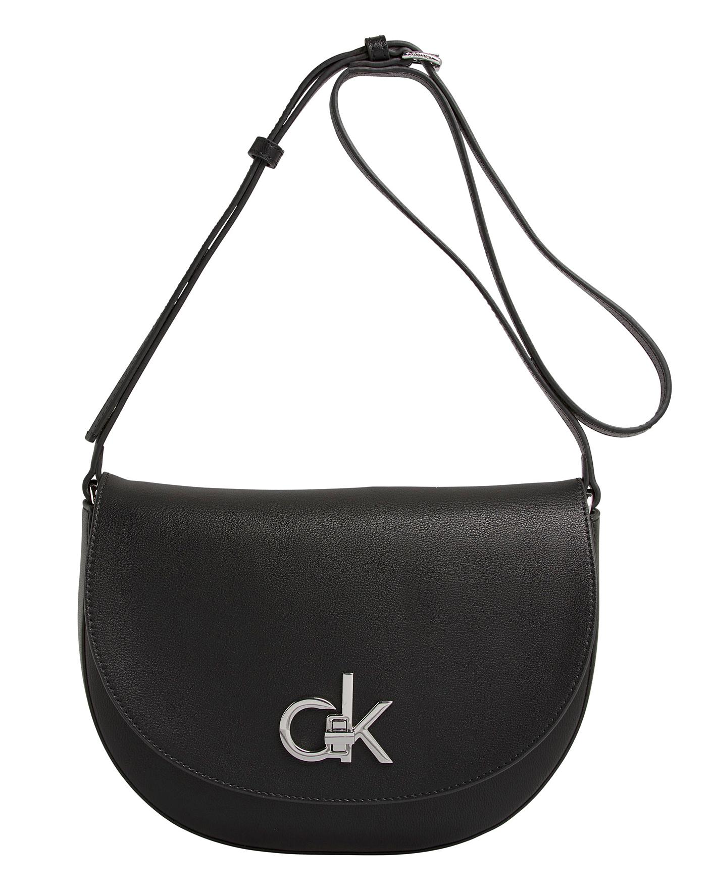 calvin klein saddle bag black