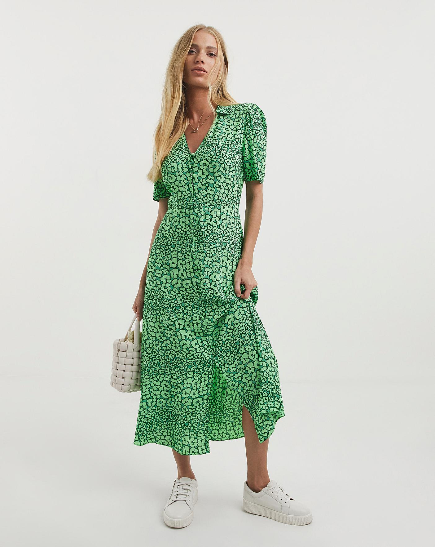 Green leopard hotsell print dress whistles