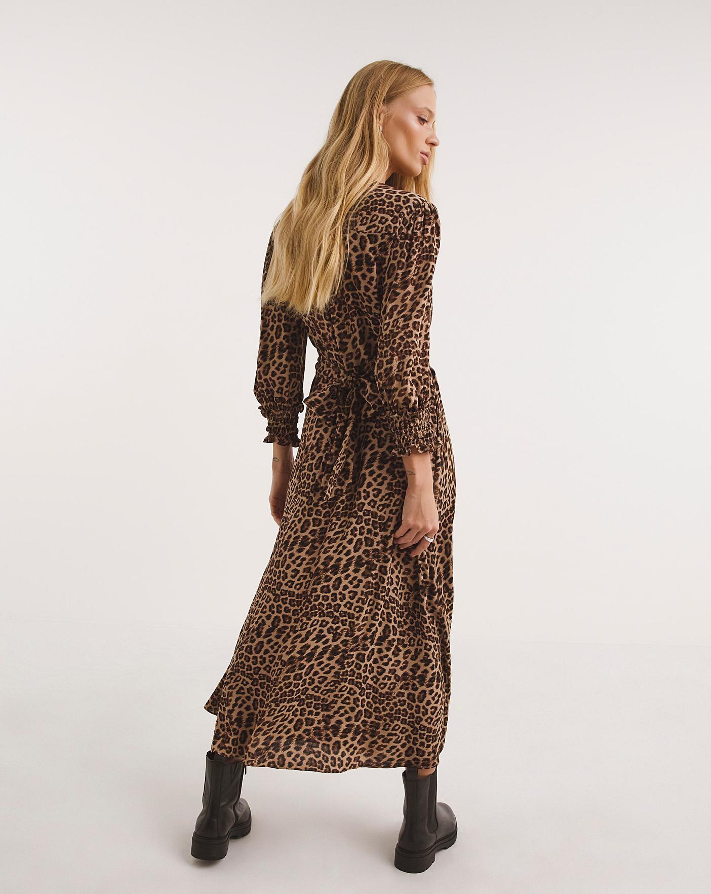 Whistles Jungle Cheetah Shirred Dress | Oxendales