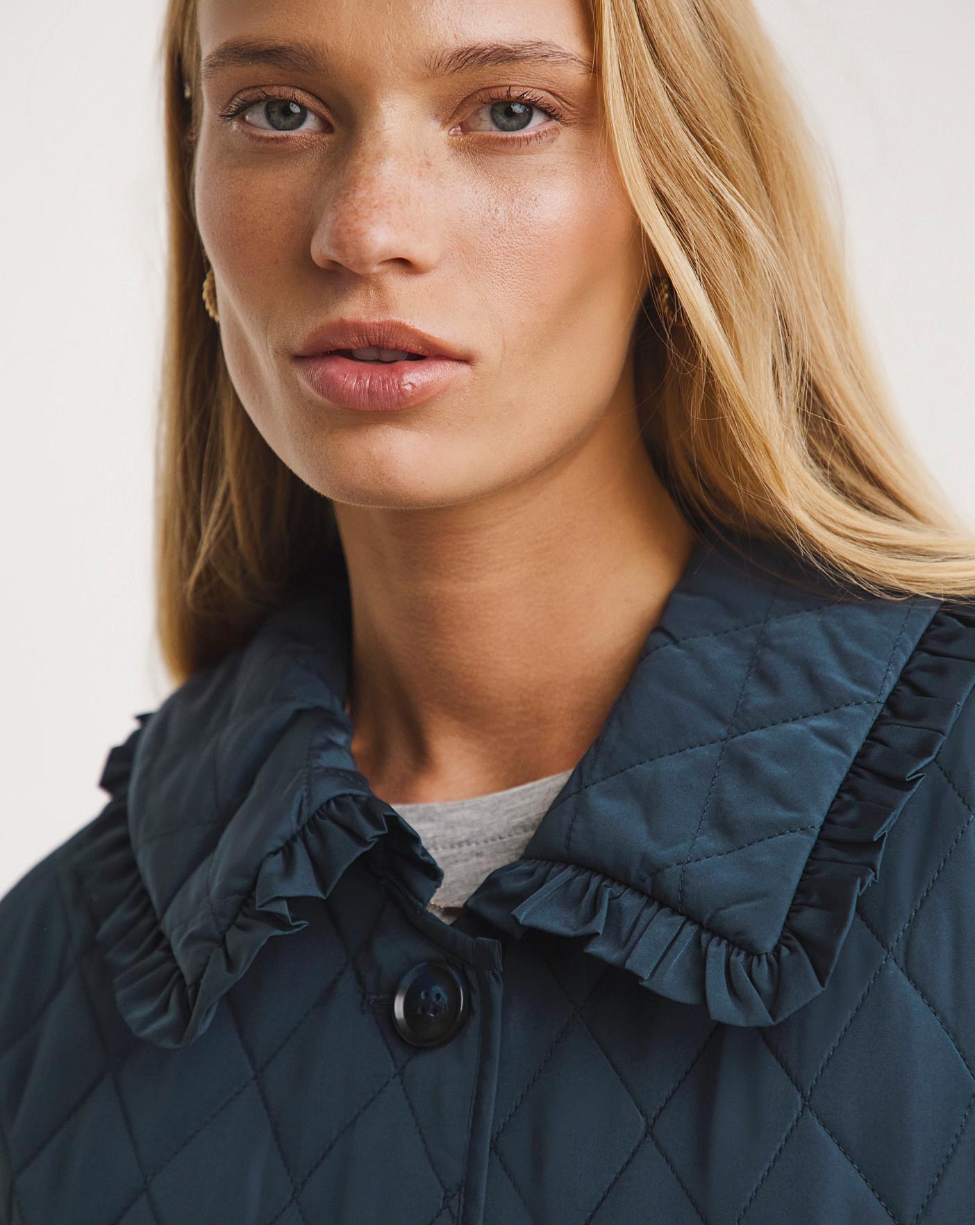 Whistles Collar Detailed Quilted Jacket | J D Williams