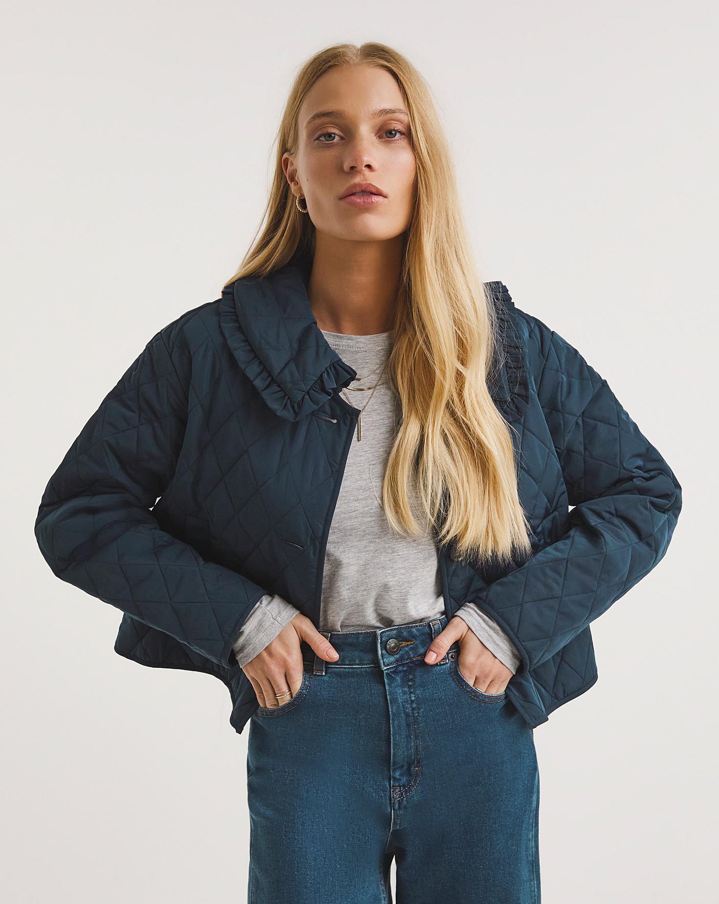 Whistles Collar Detailed Quilted Jacket J D Williams