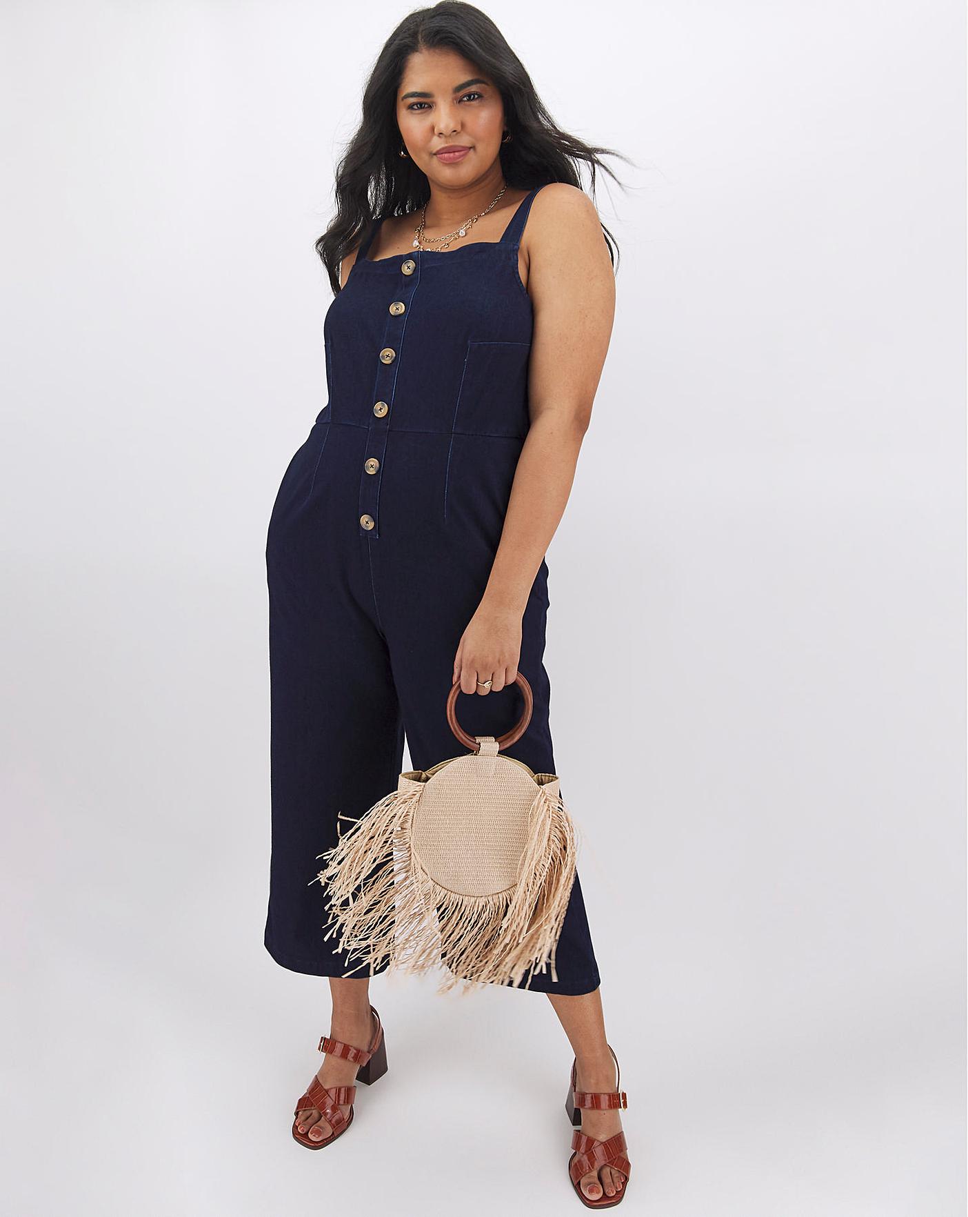 denim culotte jumpsuit