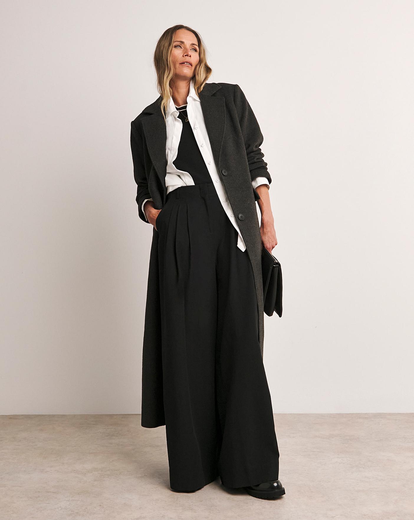 Charcoal wool mix coat hotsell