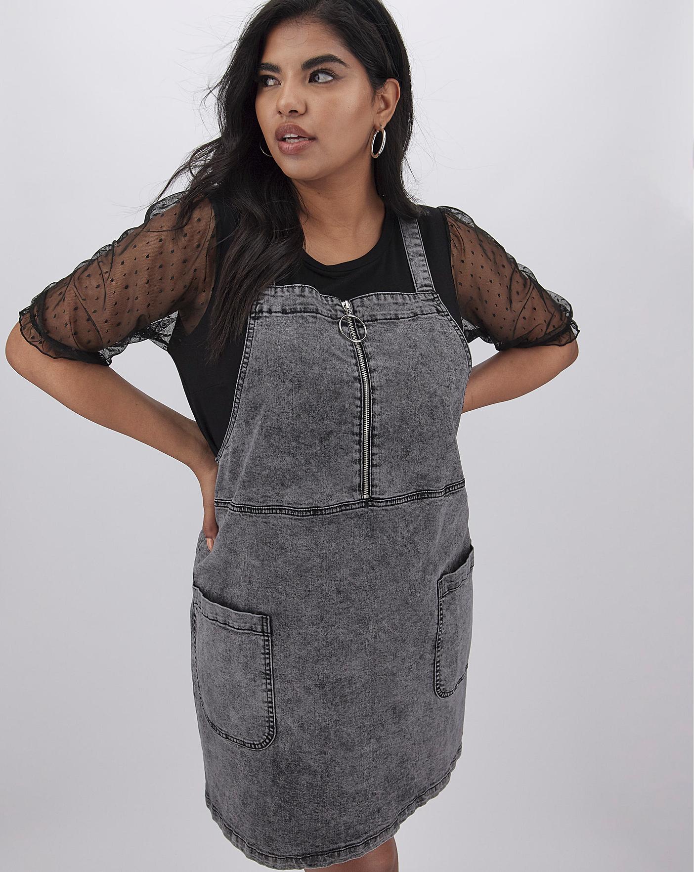 grey pinafore womens