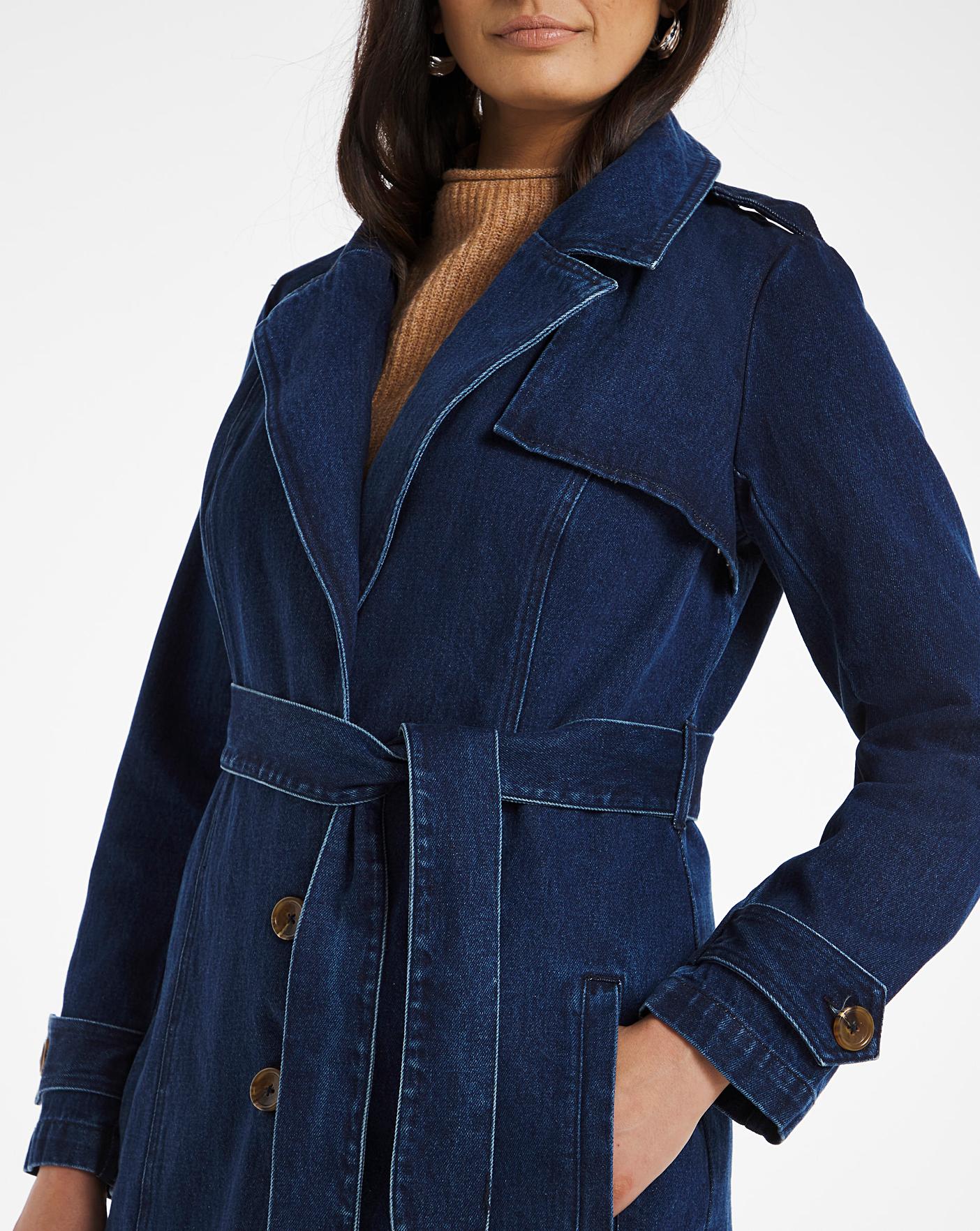 Indigo Denim Trench Coat Oxendales