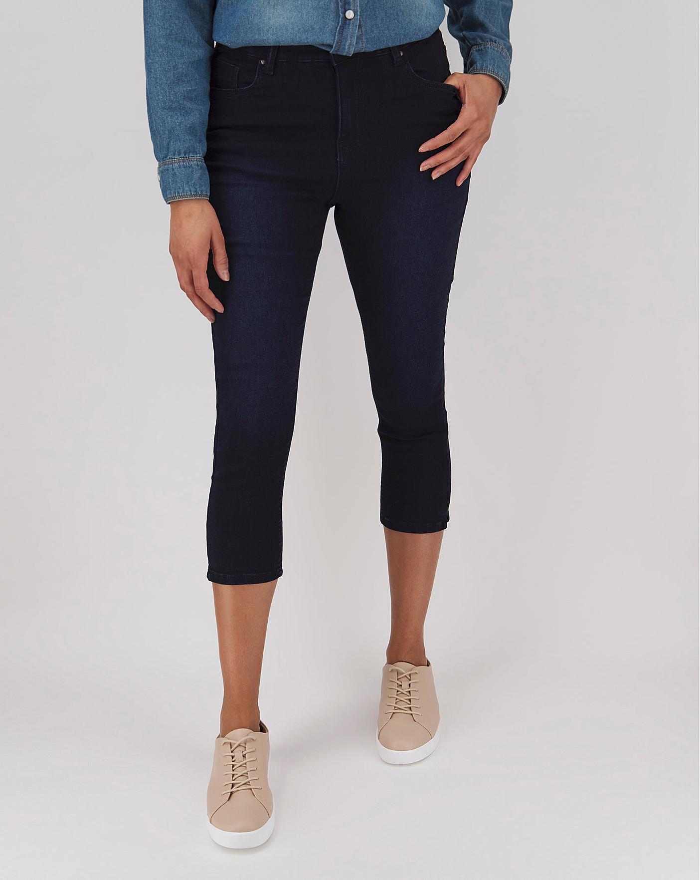 high waisted cropped jeans