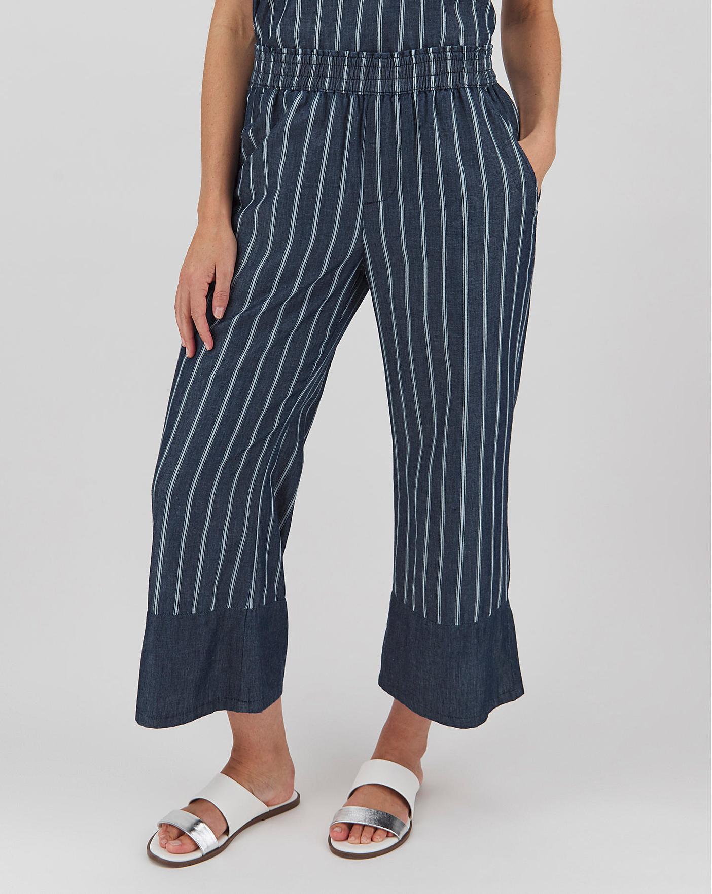 lightweight denim culottes