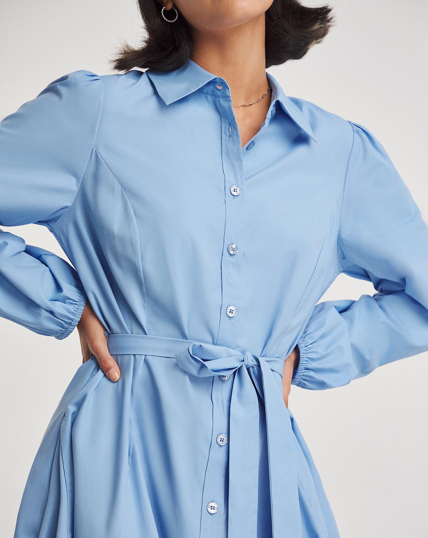 Light blue shop button down dress