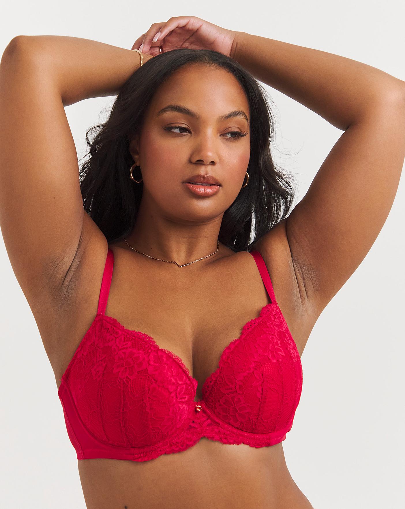 Ann Summers Sexy Lace Plunge Bra Red