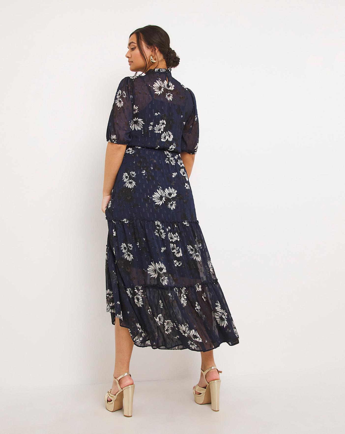 Joanna Hope Floral High Neck Maxi Dress