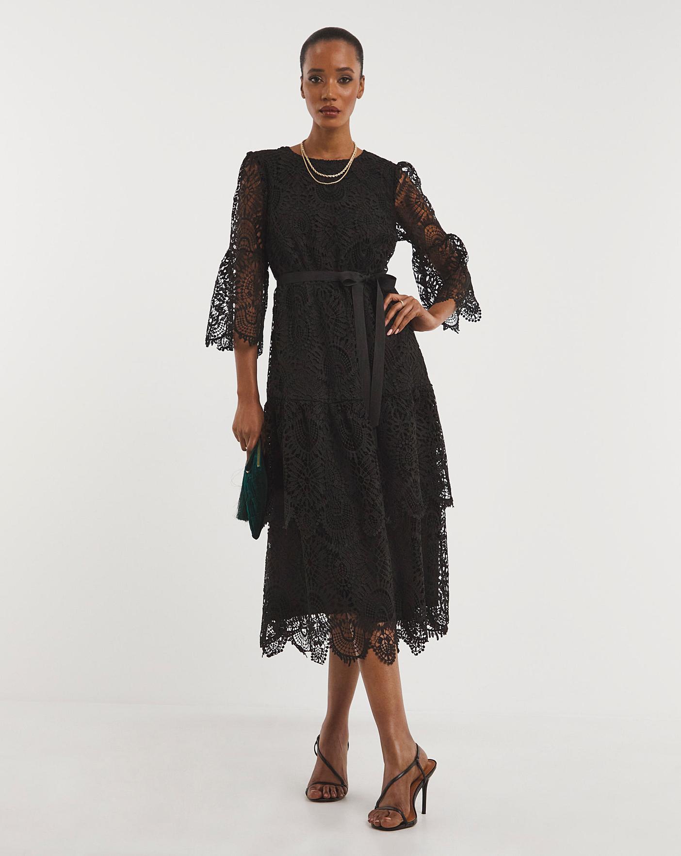 Joanna hope double 2025 cuff lace dress