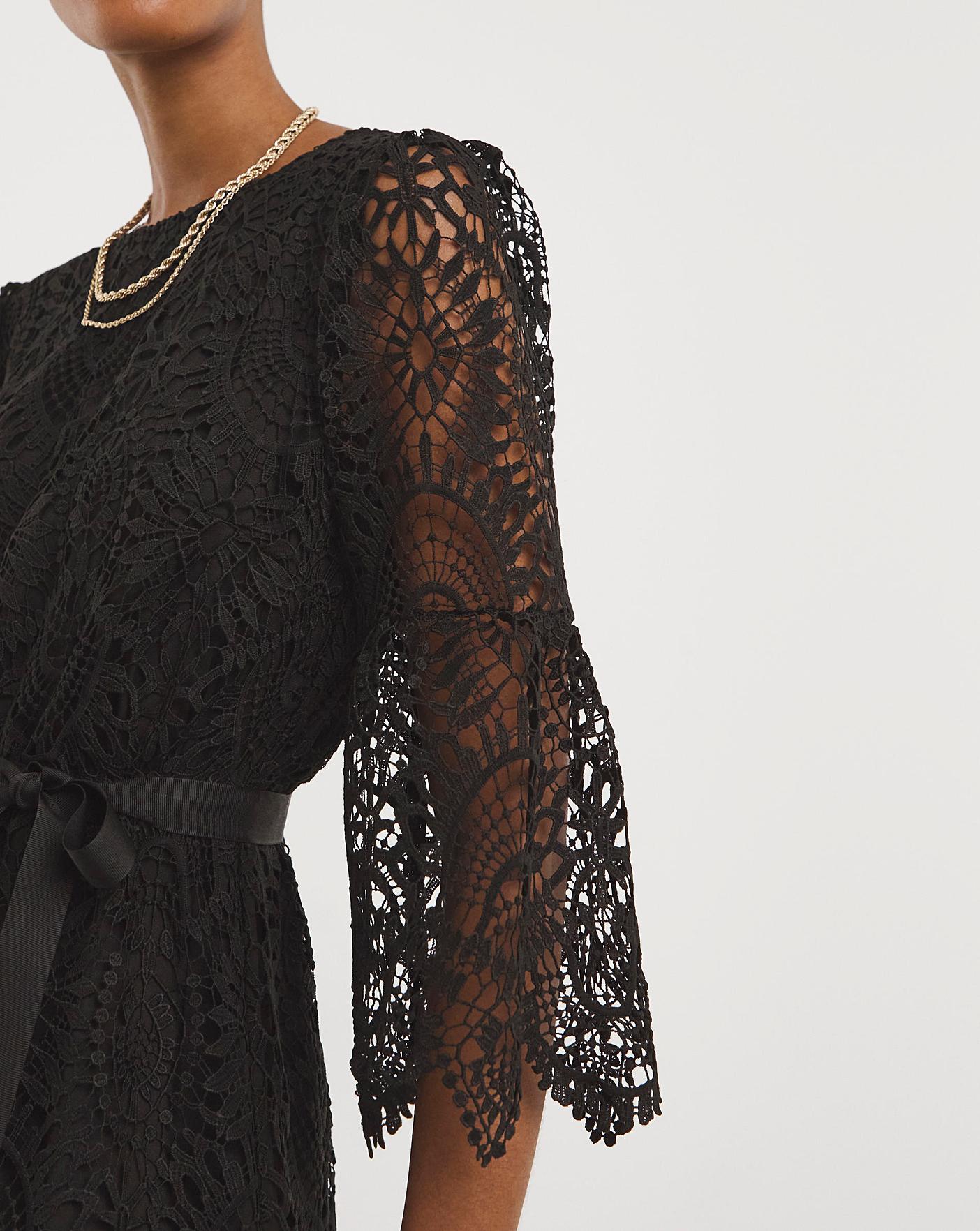 Joanna hope double hot sale cuff lace dress