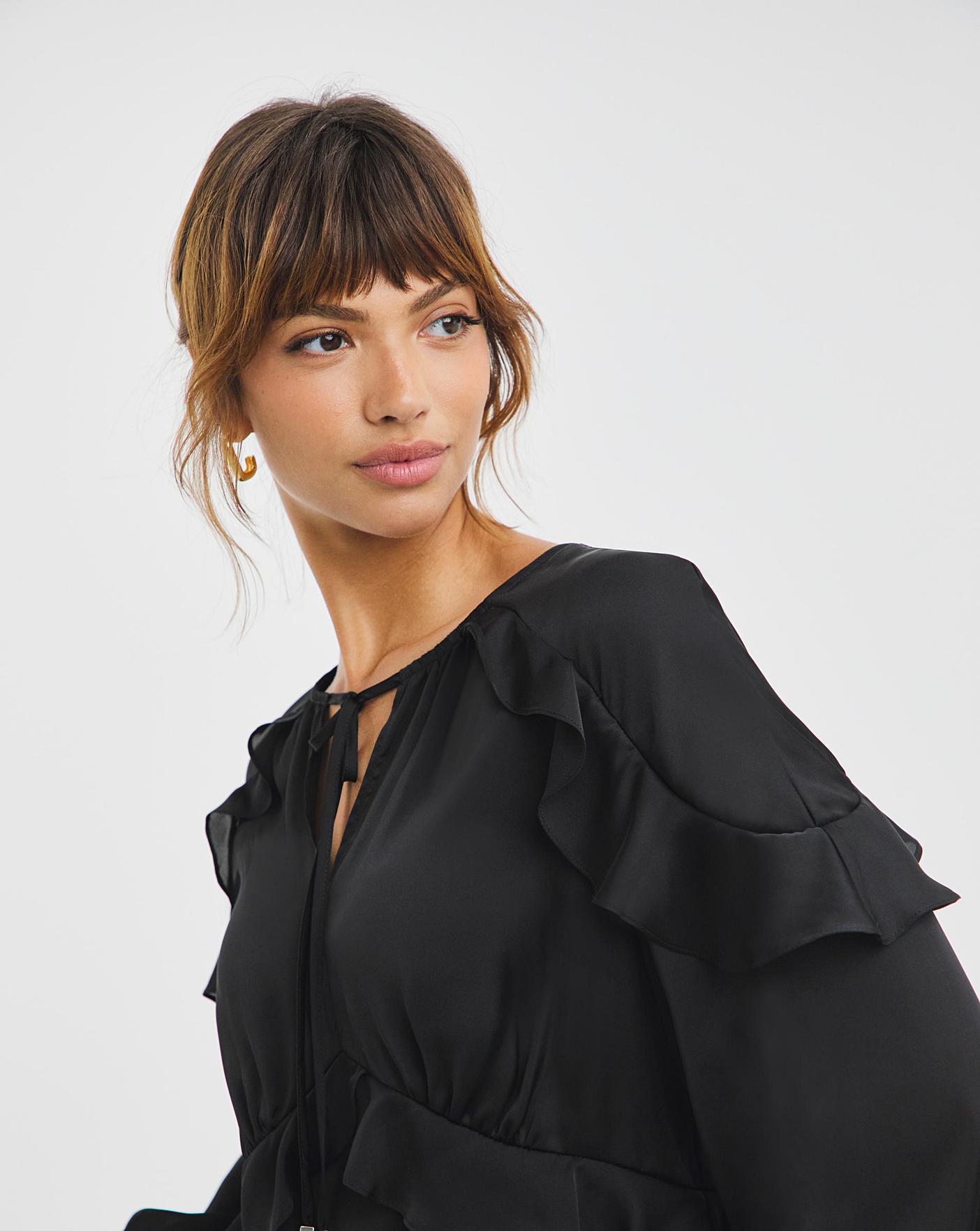 Joanna Hope Frill Tie Neck Blouse | J D Williams