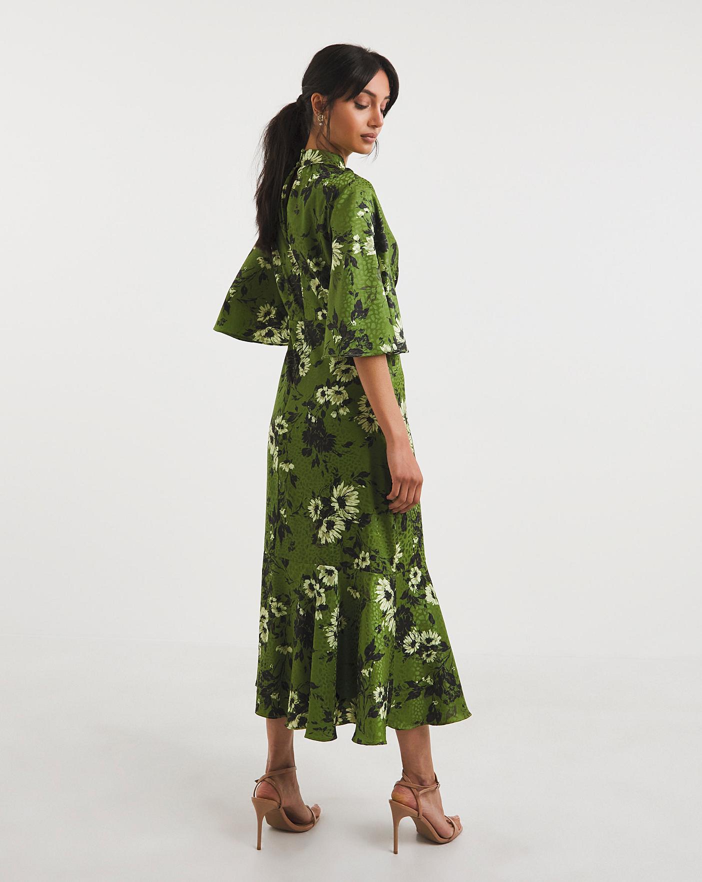 Jo by Joanna Hope Tie Waist Floral Jacquard Maxi Dress