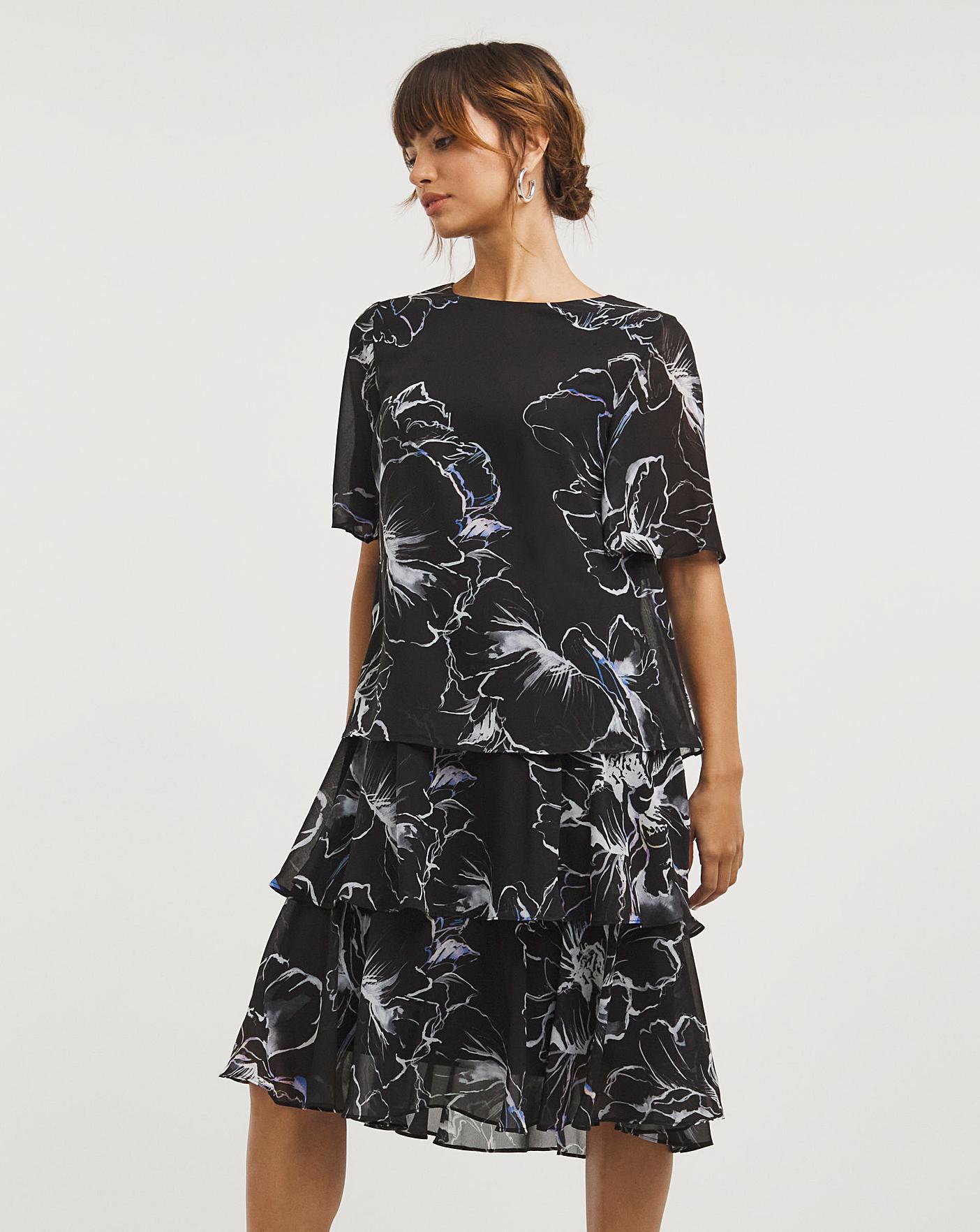 Joanna Hope Tiered Printed Dress | Premier Man