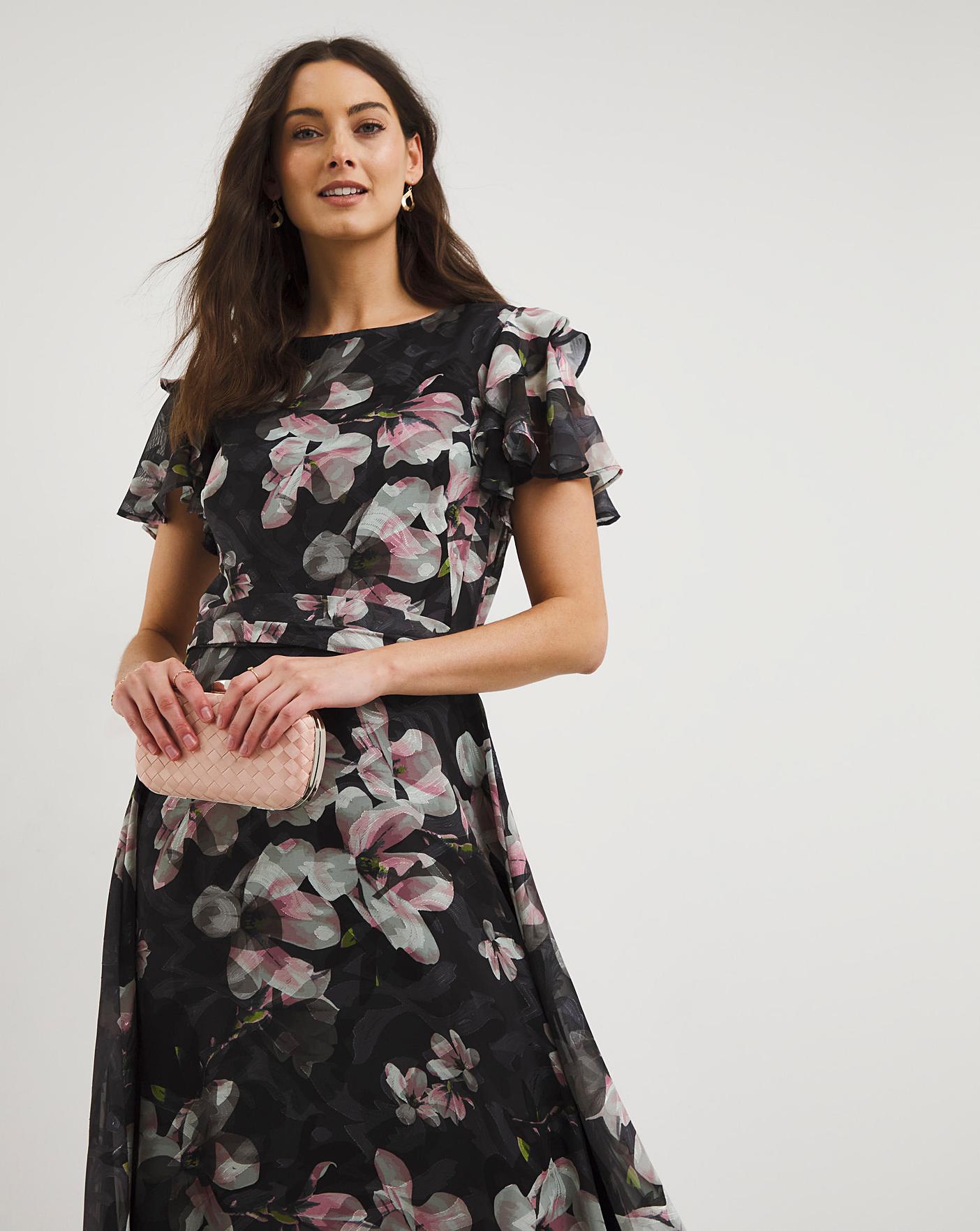 Joanna Hope Frill Sleeve Dress | Oxendales