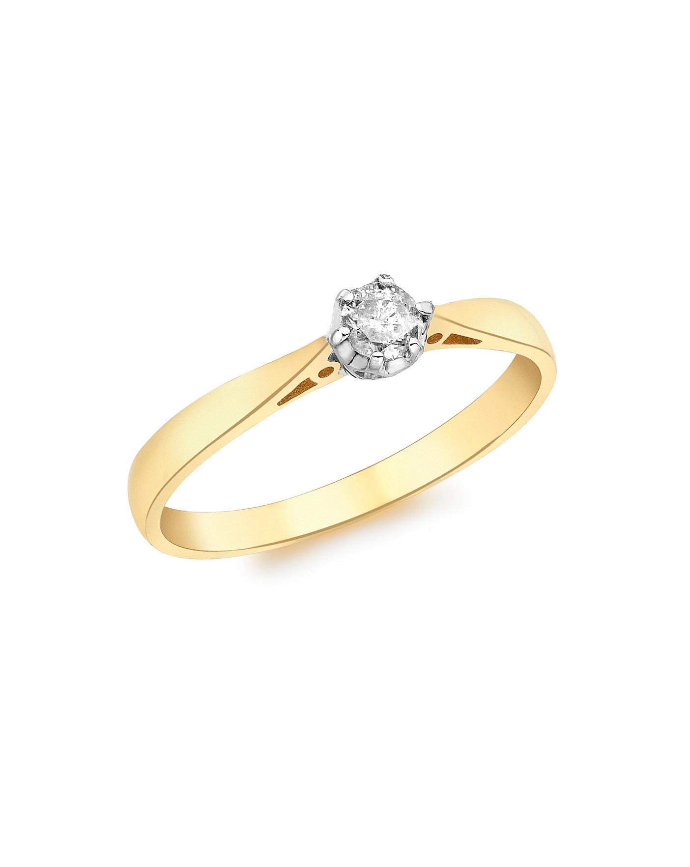 9Ct Gold Diamond Ring | Simply Be