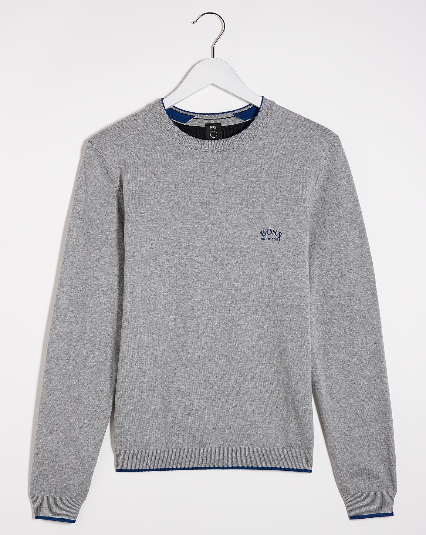 boss riston knitted crew sweatshirt