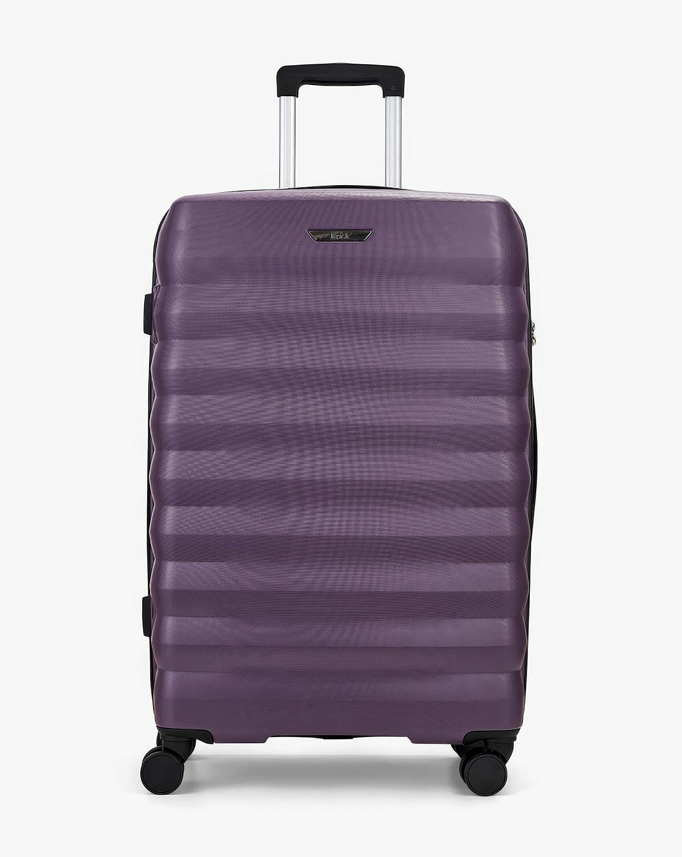 Large purple suitcase on sale