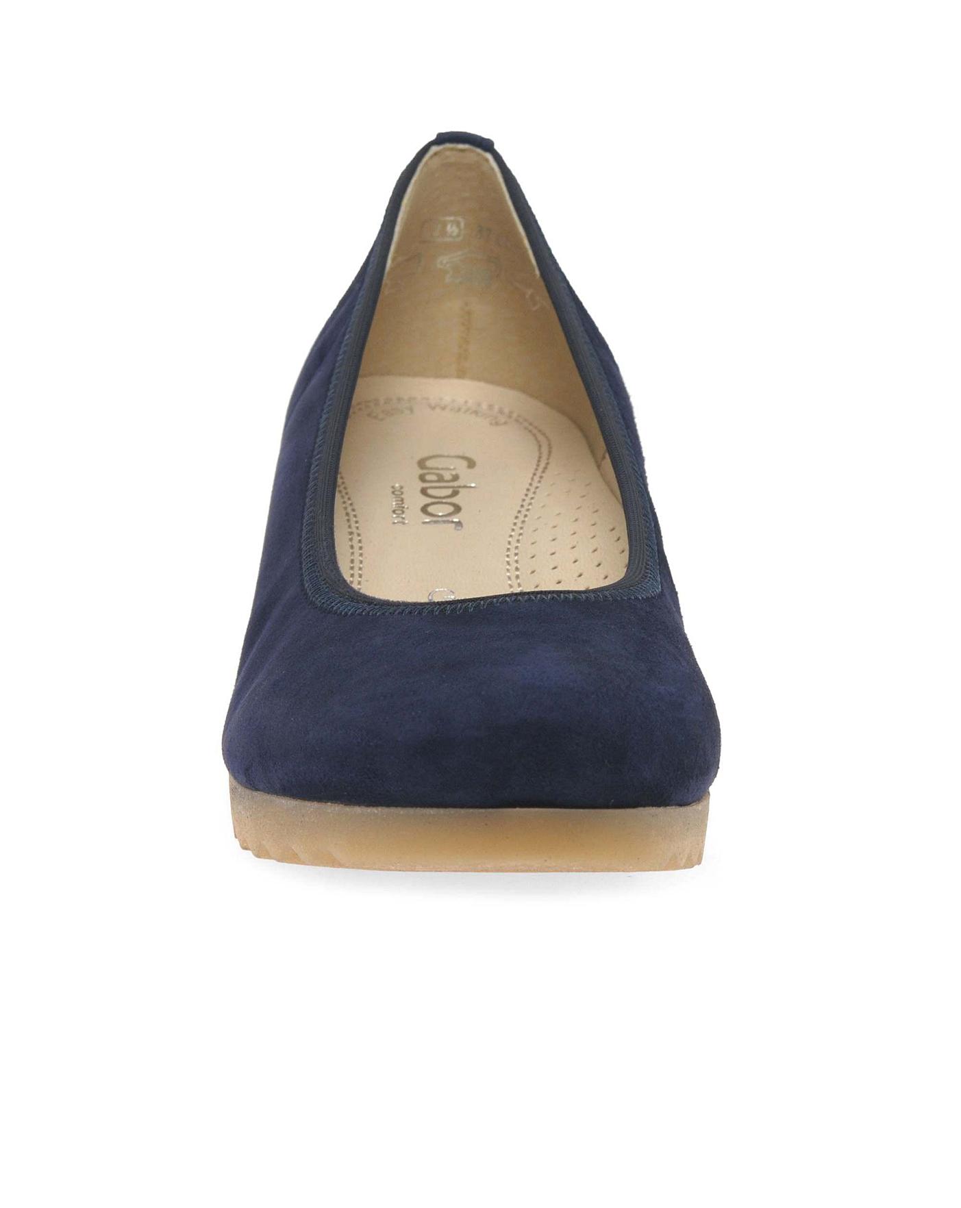 Gabor navy clearance flat shoes