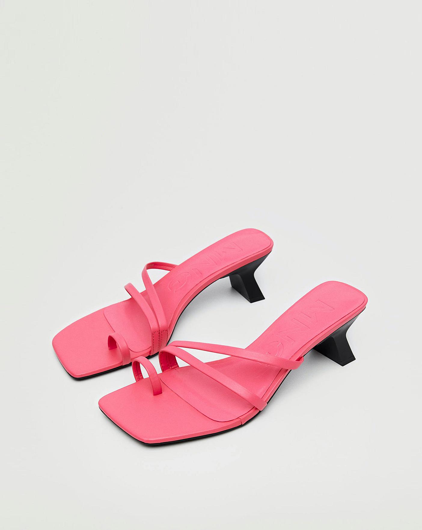 Mango Two Leather Mule Sandals | Simply Be