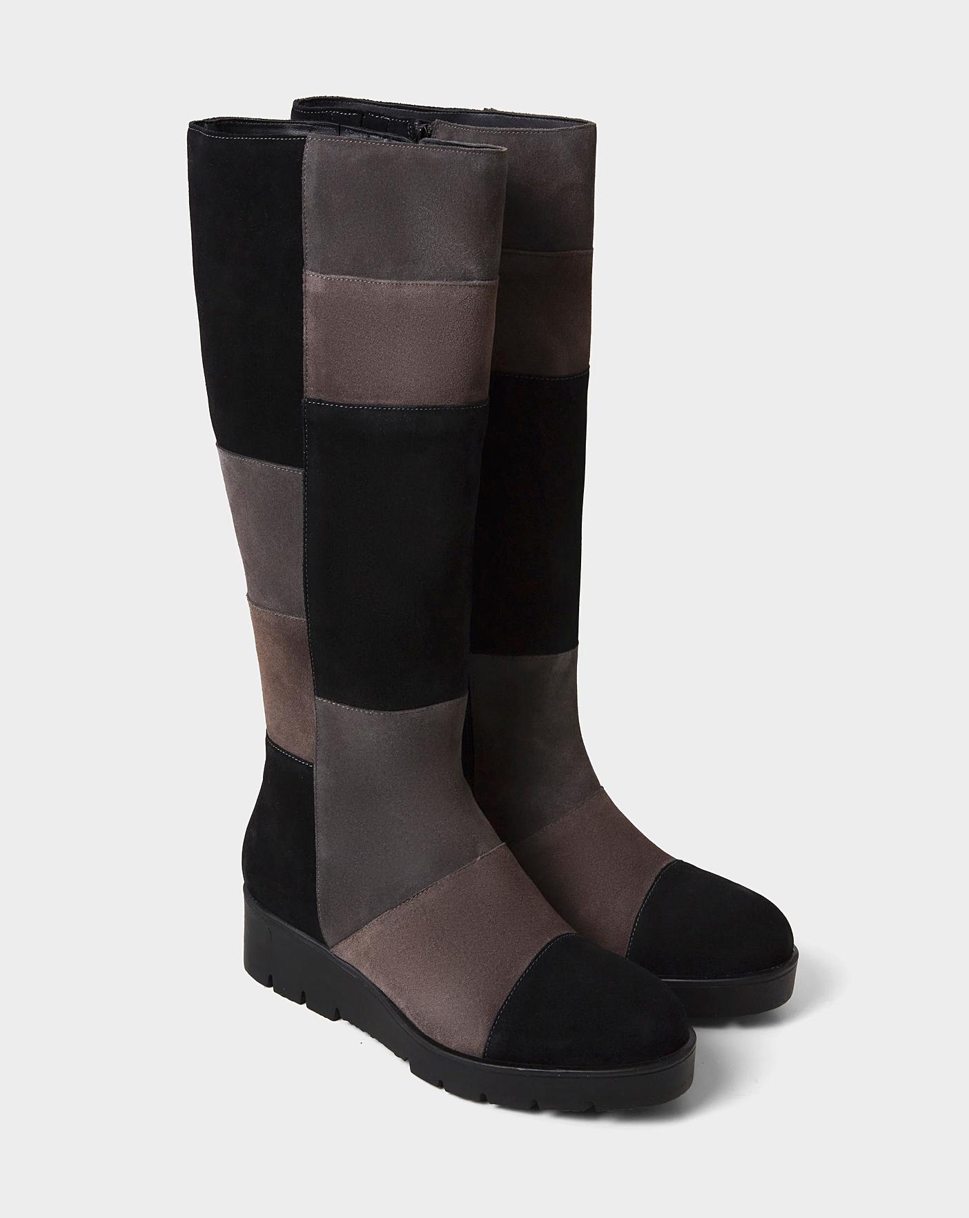 Joe Browns Suede Super Curvy Calf EEE J D Williams