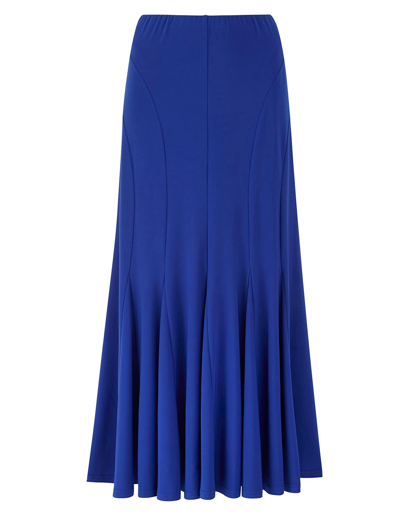 Womens Plain Jersey Skirt With Godets JD Williams