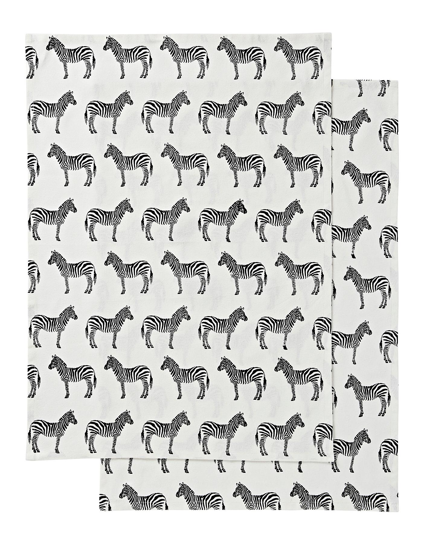 animal print tea towels