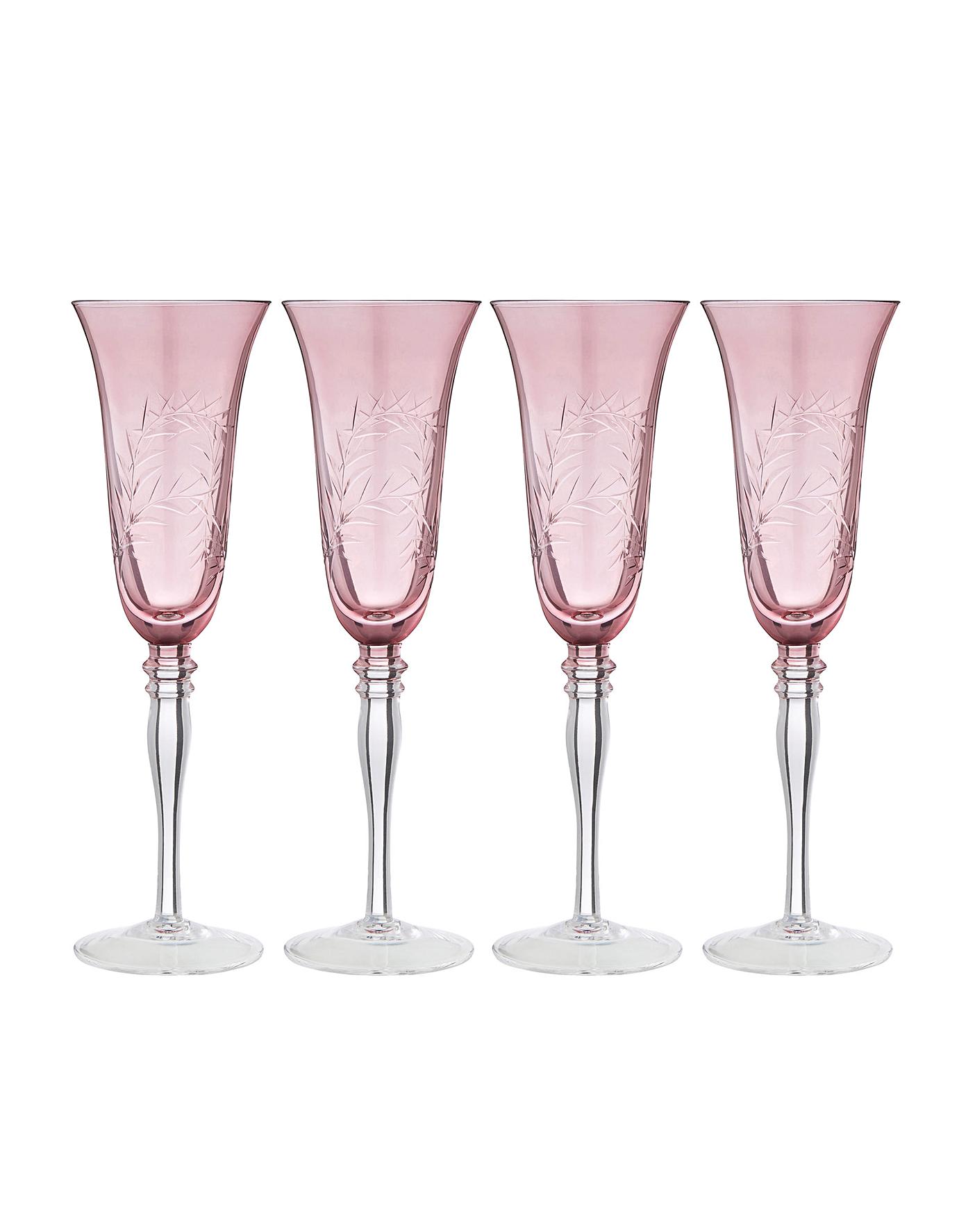 set of 4 champagne flutes
